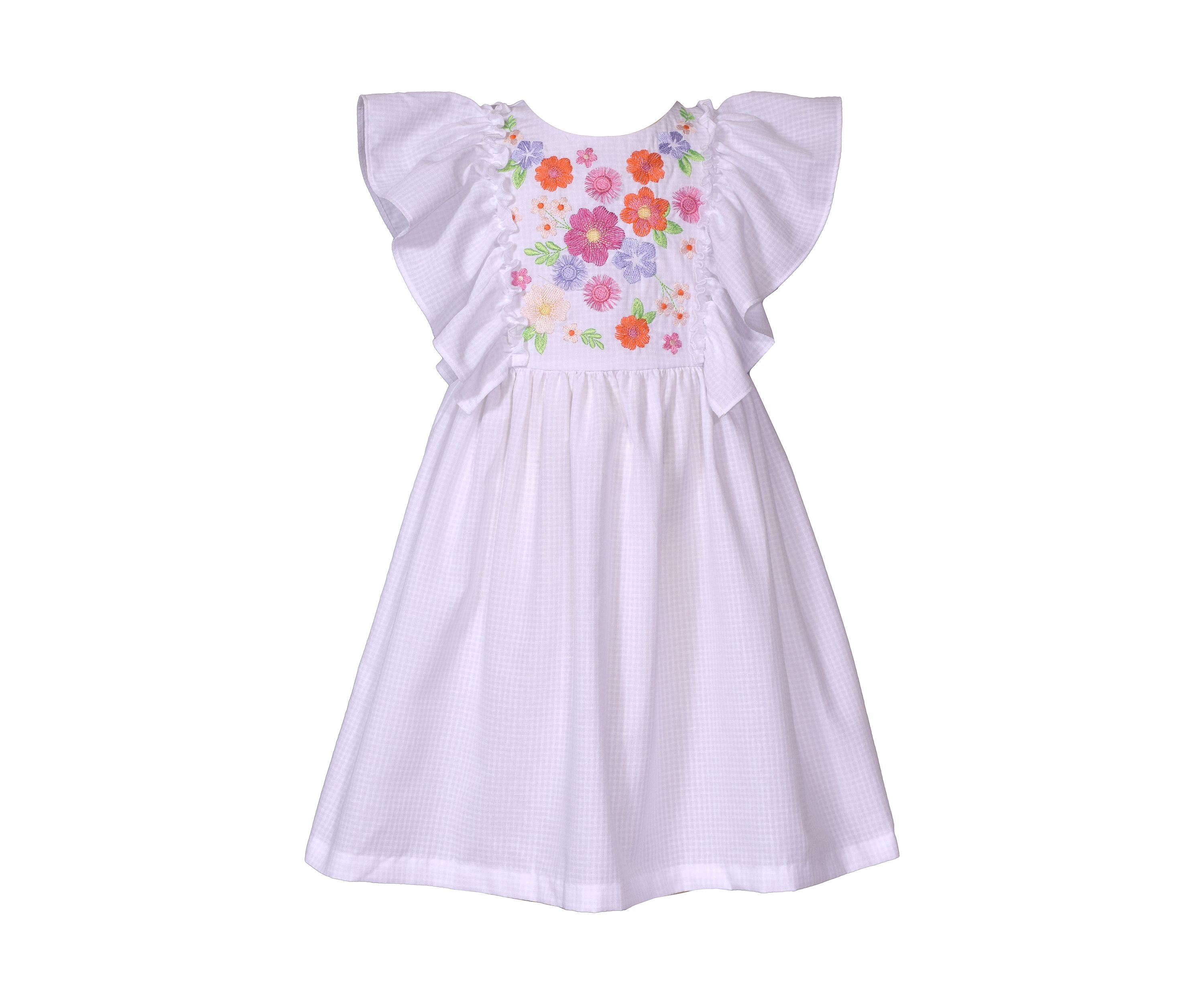 Girls 4-6x Flutter Sleeve Sundress