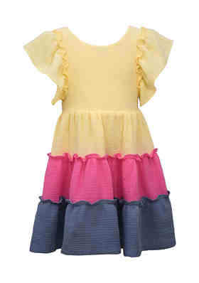 Bonnie Jean Little Girls Colorblock Nautical Dress 2T