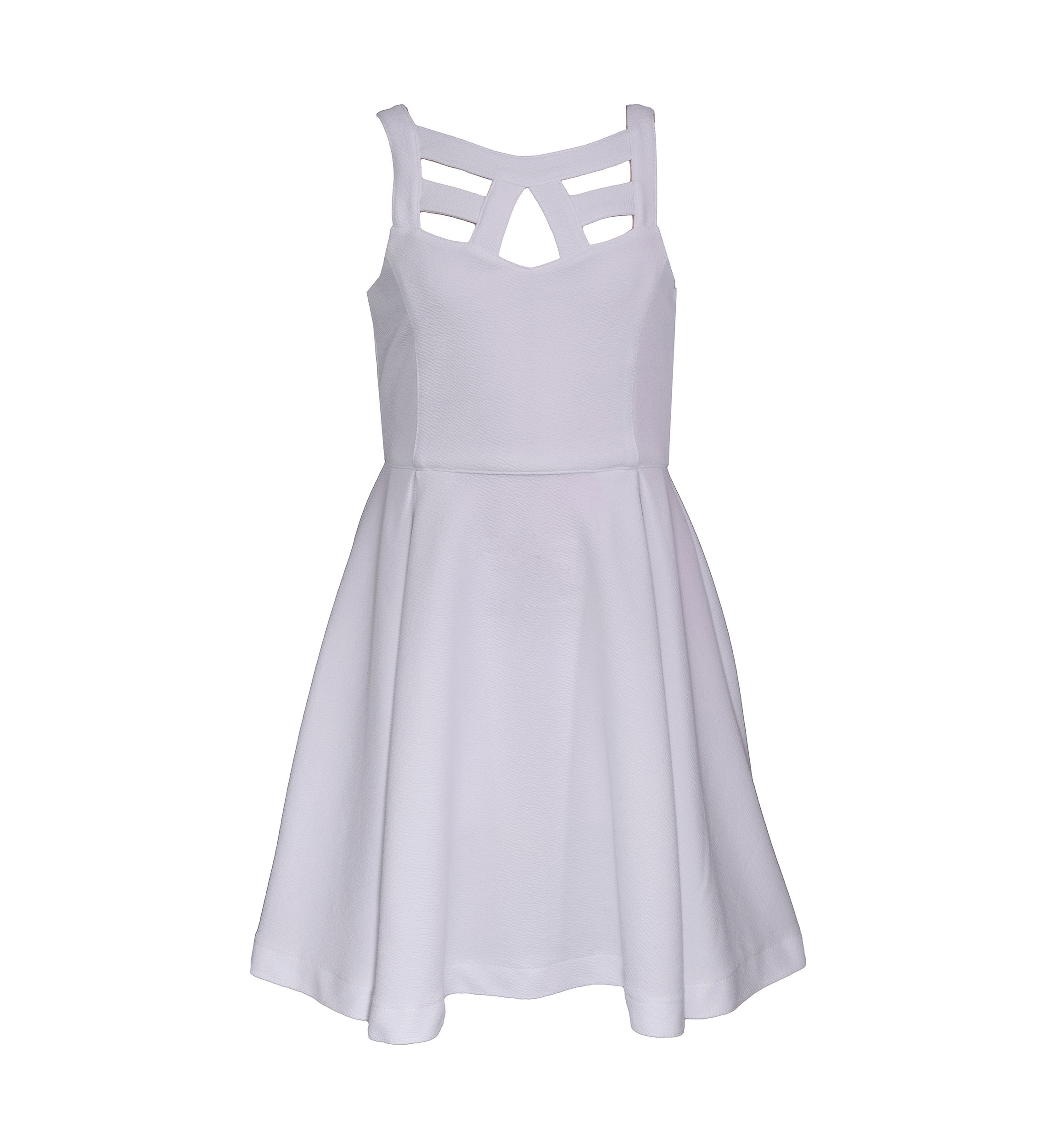 Girls 7-16 Sleeveless Cutout Fit and Flare Dress