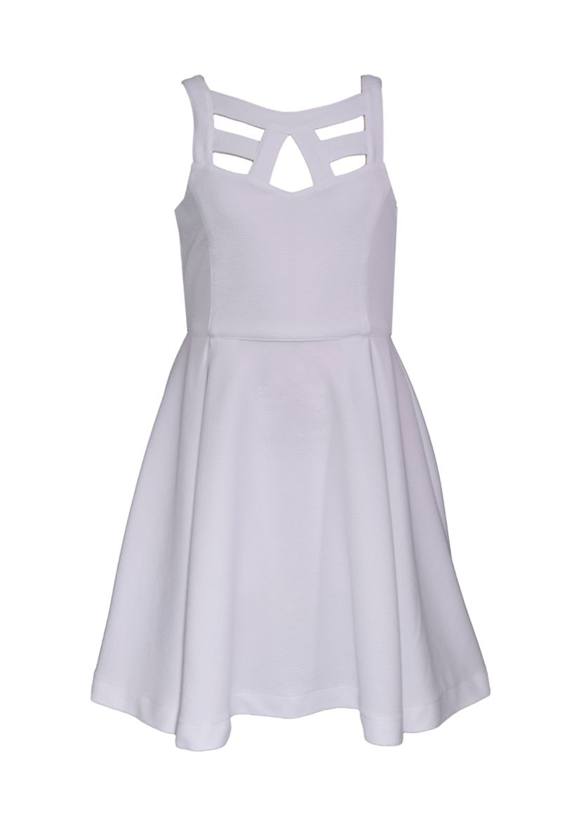 Girls 7-16 Sleeveless Cutout Fit and Flare Dress