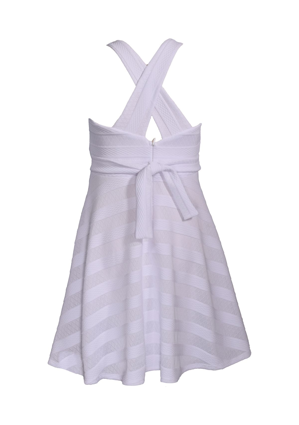 Girls 7-16 Sleeveless Illusion Fit and Flare Dress