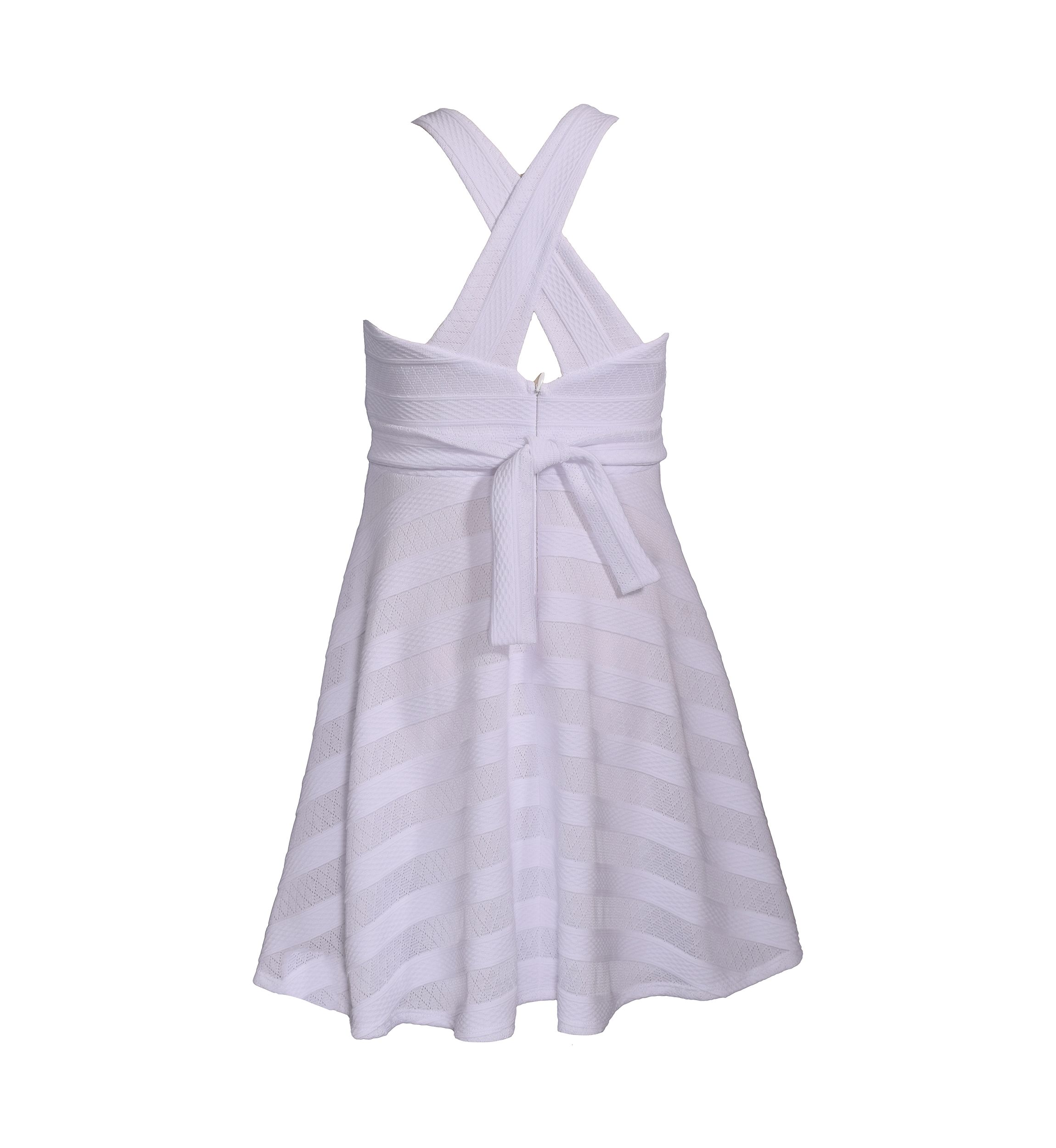Girls 7-16 Sleeveless Illusion Fit and Flare Dress