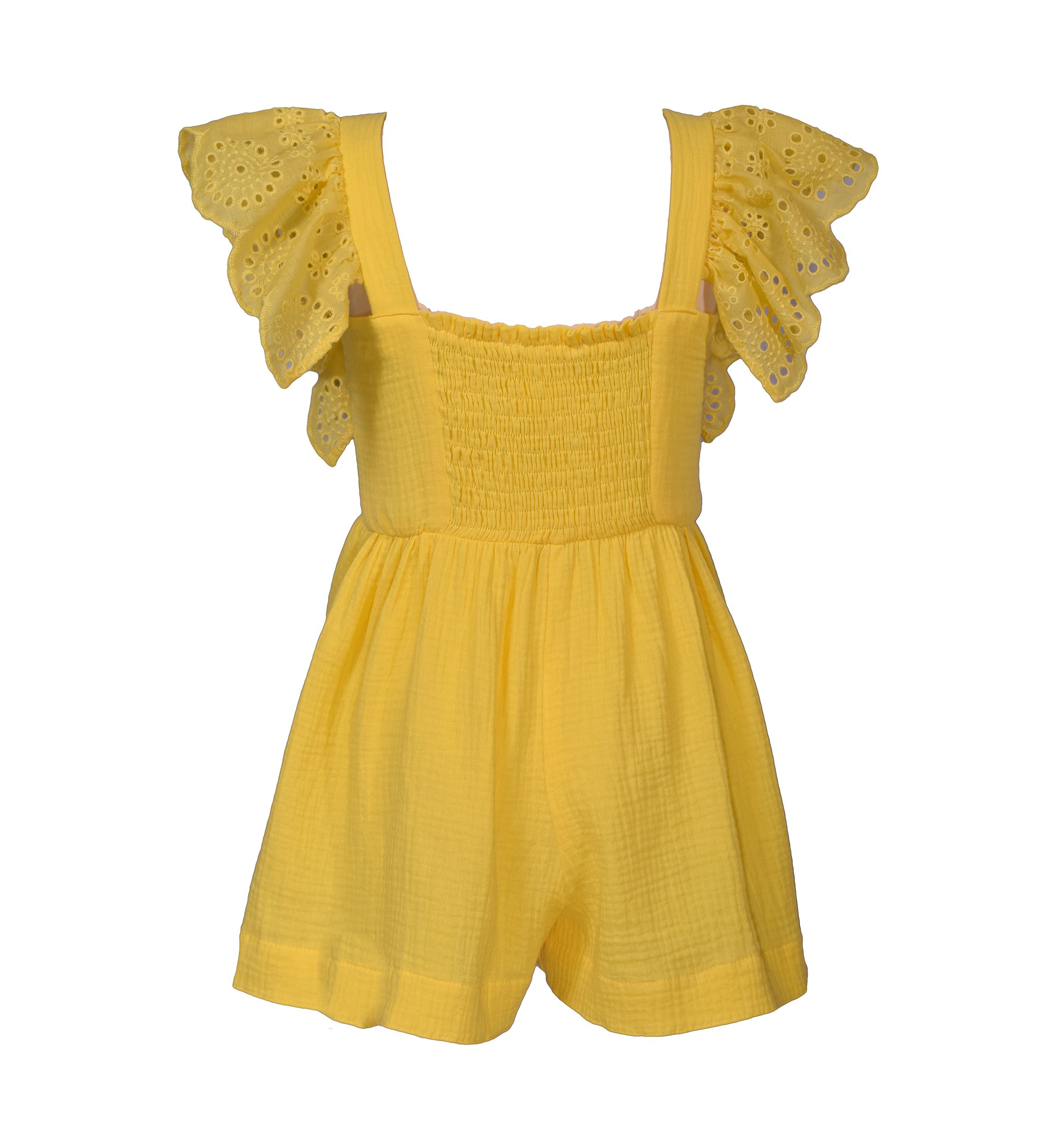 Girls 7-16 Tie Front Romper with Angel Sleeves