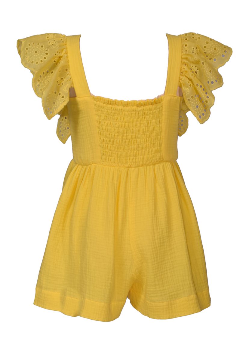 Girls 7-16 Tie Front Romper with Angel Sleeves