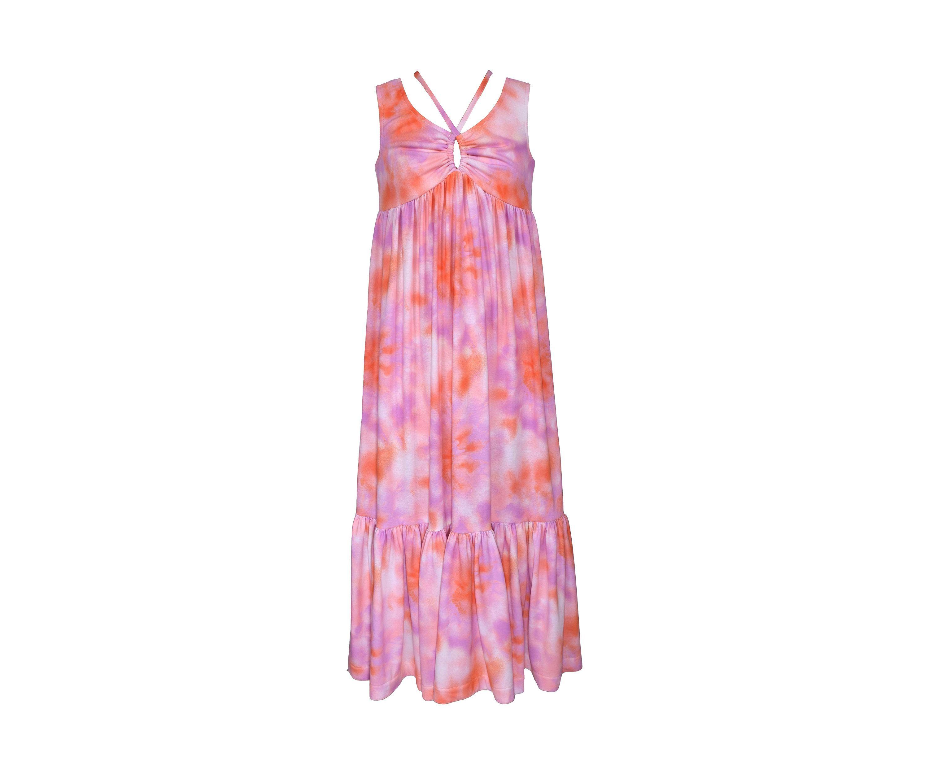 Girls 7-16 Sleeveless Tie Dye Knit Maxi Dress