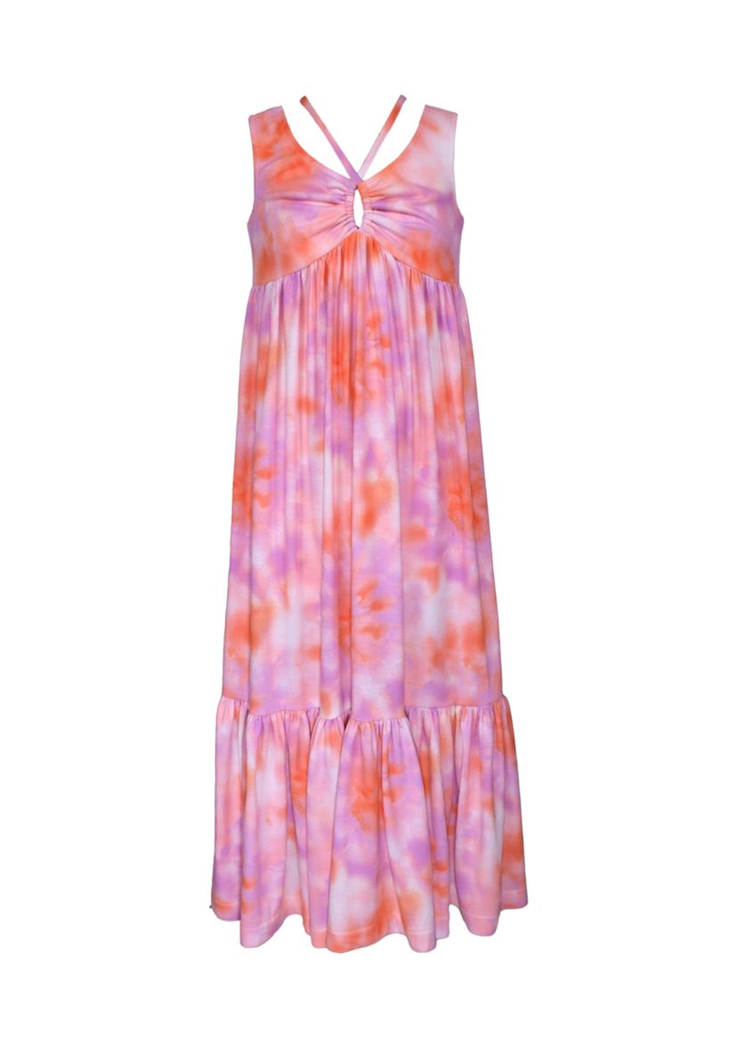 Girls 7-16 Sleeveless Tie Dye Knit Maxi Dress