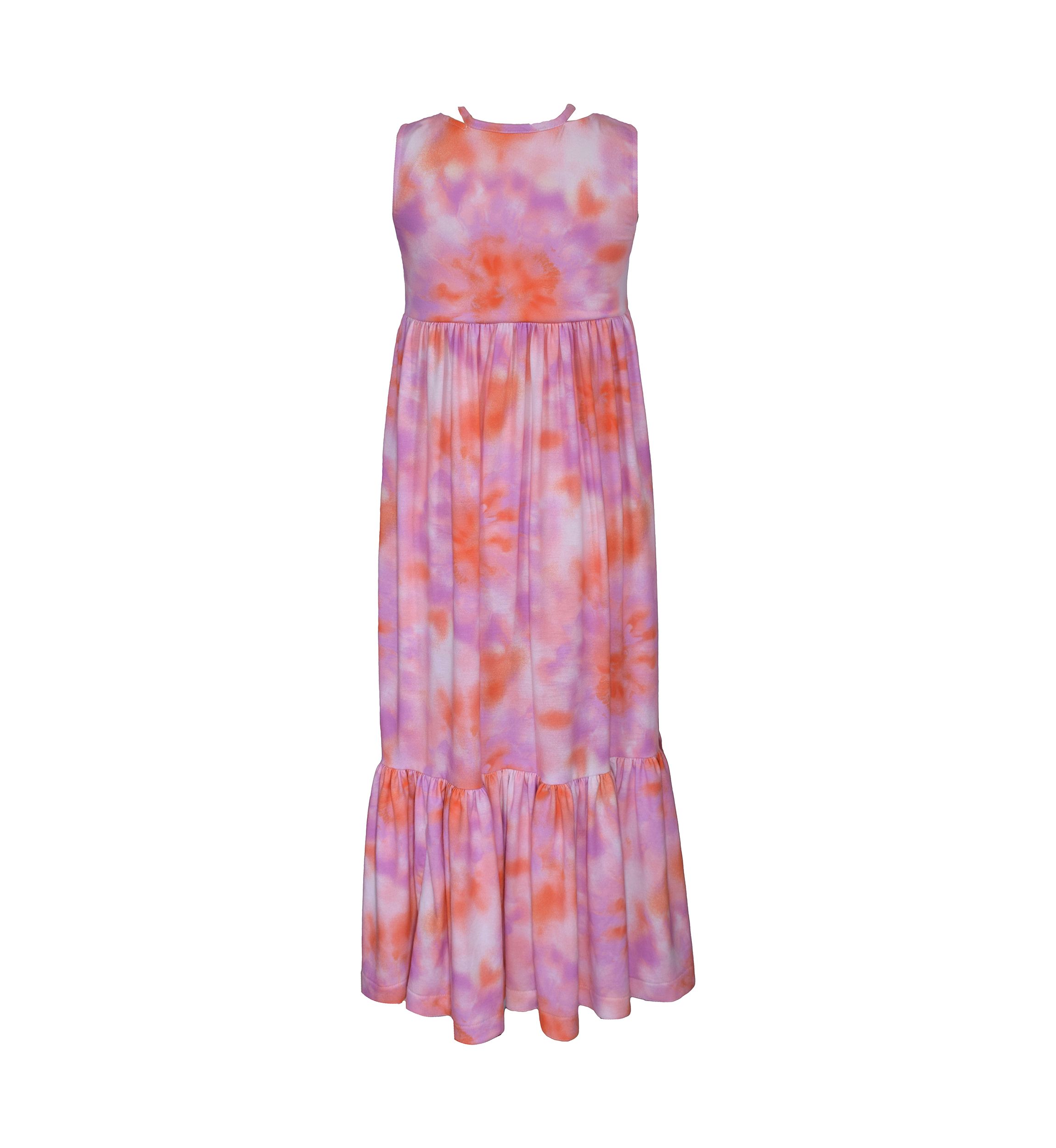 Girls 7-16 Sleeveless Tie Dye Knit Maxi Dress