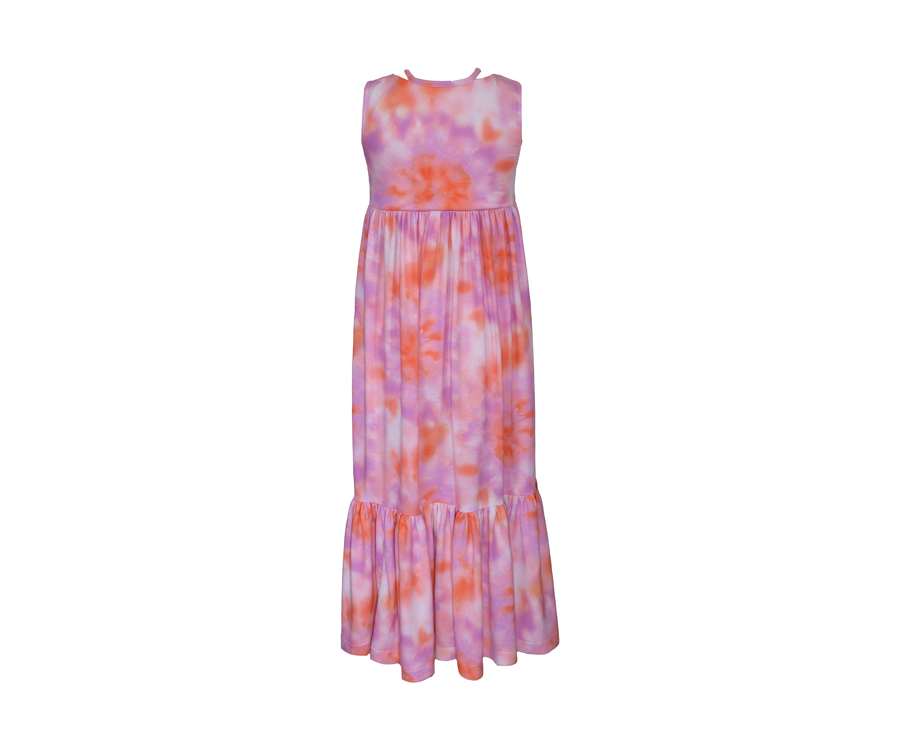 Girls 7-16 Sleeveless Tie Dye Knit Maxi Dress