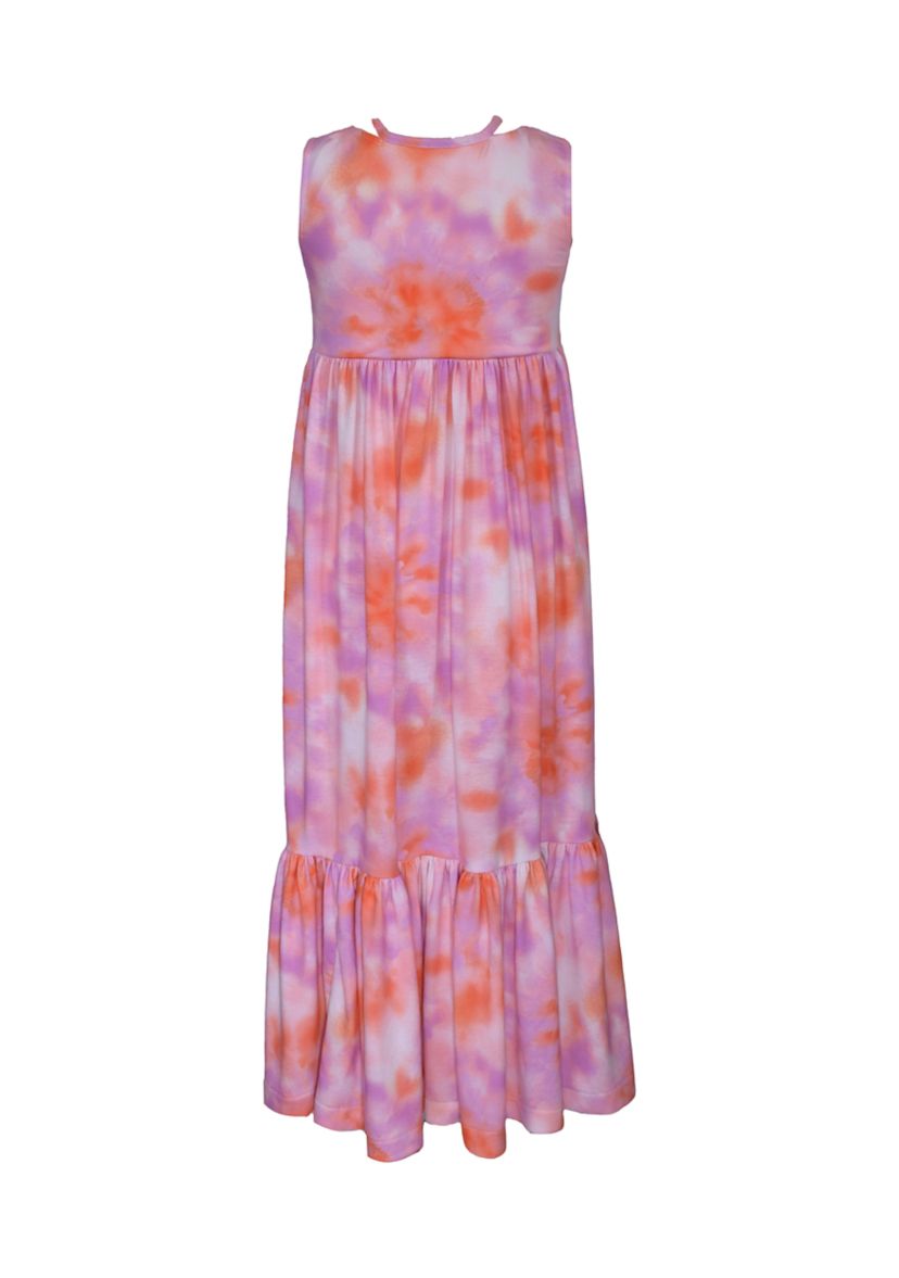 Girls 7-16 Sleeveless Tie Dye Knit Maxi Dress