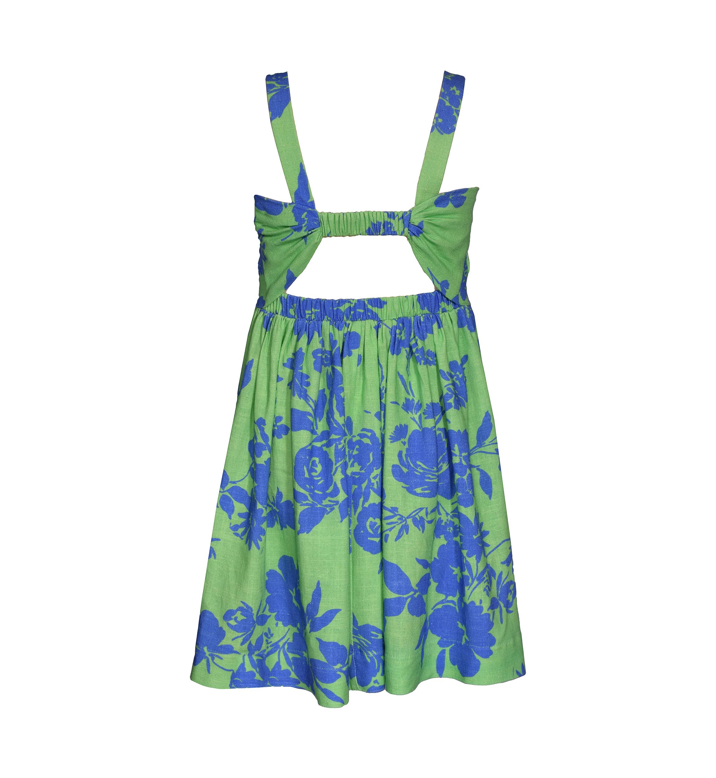 Girls 7-16 Abstract Printed Open Back Dress