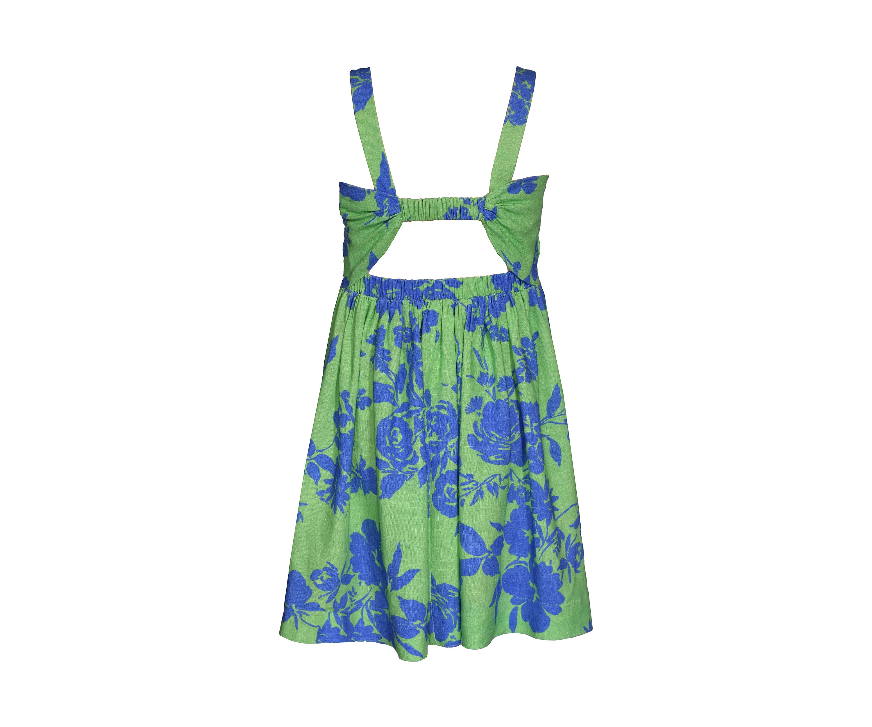 Girls 7-16 Abstract Printed Open Back Dress