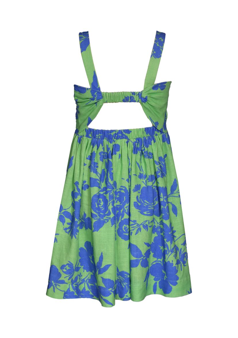 Girls 7-16 Abstract Printed Open Back Dress