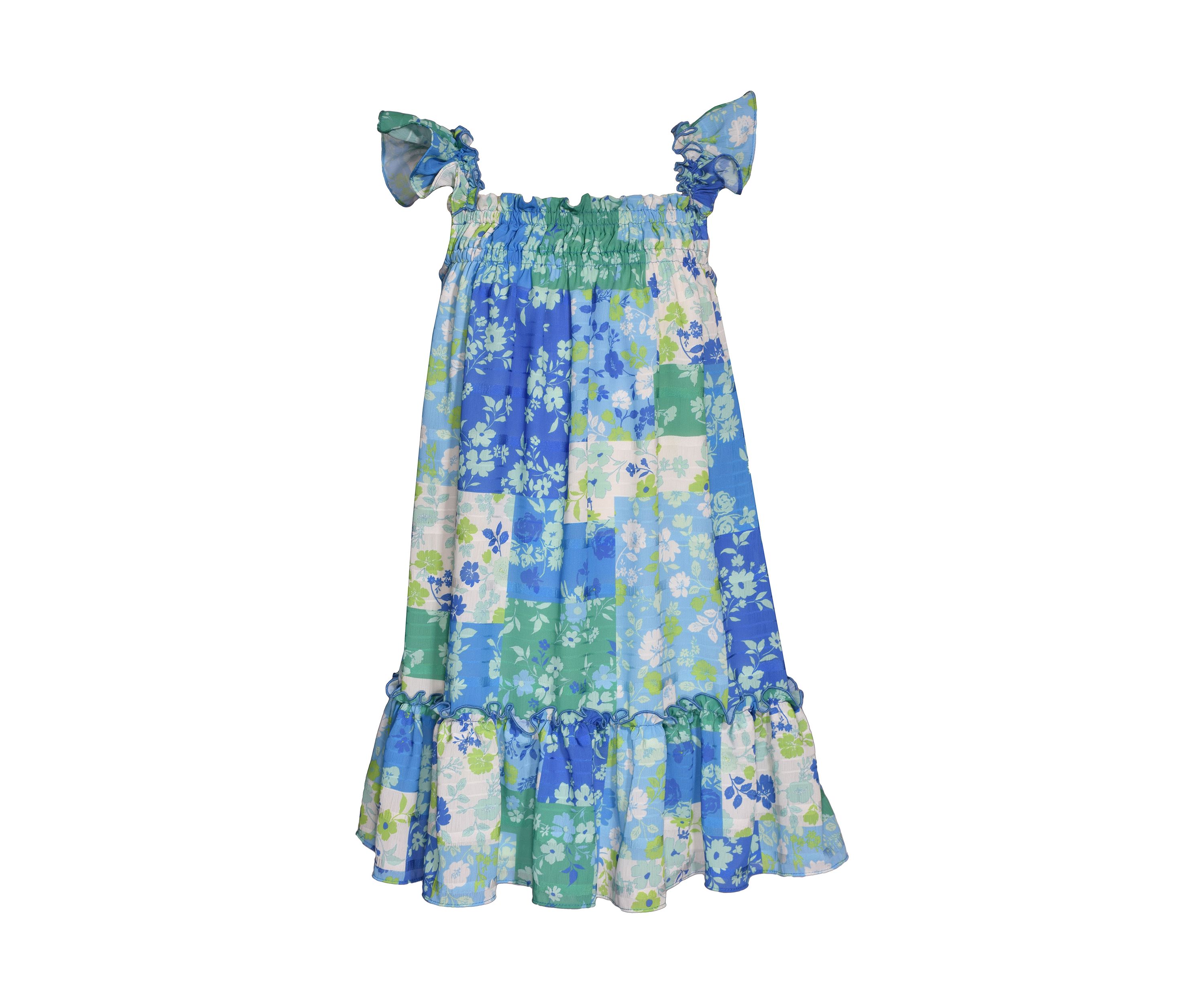 Girls 7-16 Patchwork Floral Printed Float Dress