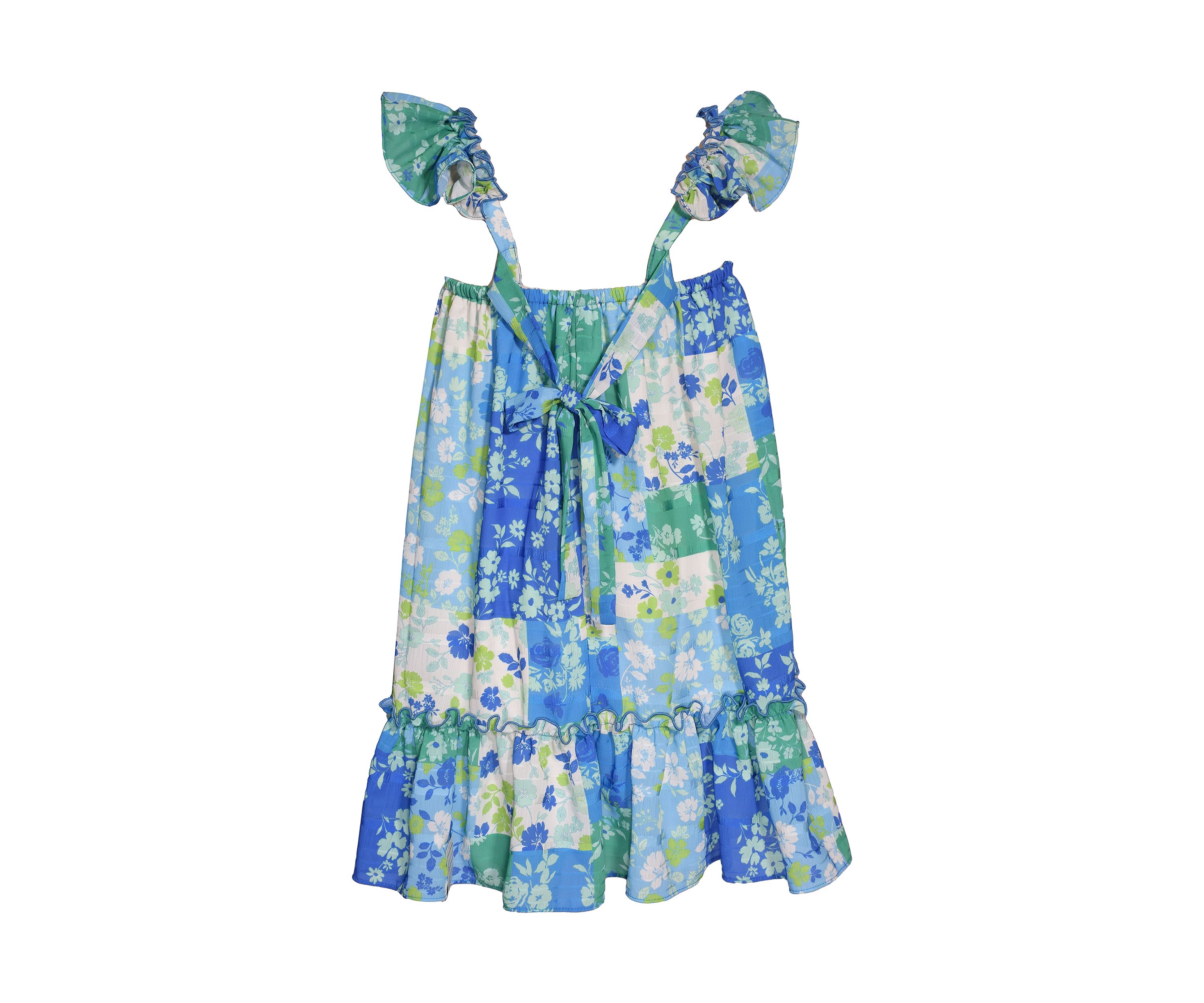 Girls 7-16 Patchwork Floral Printed Float Dress