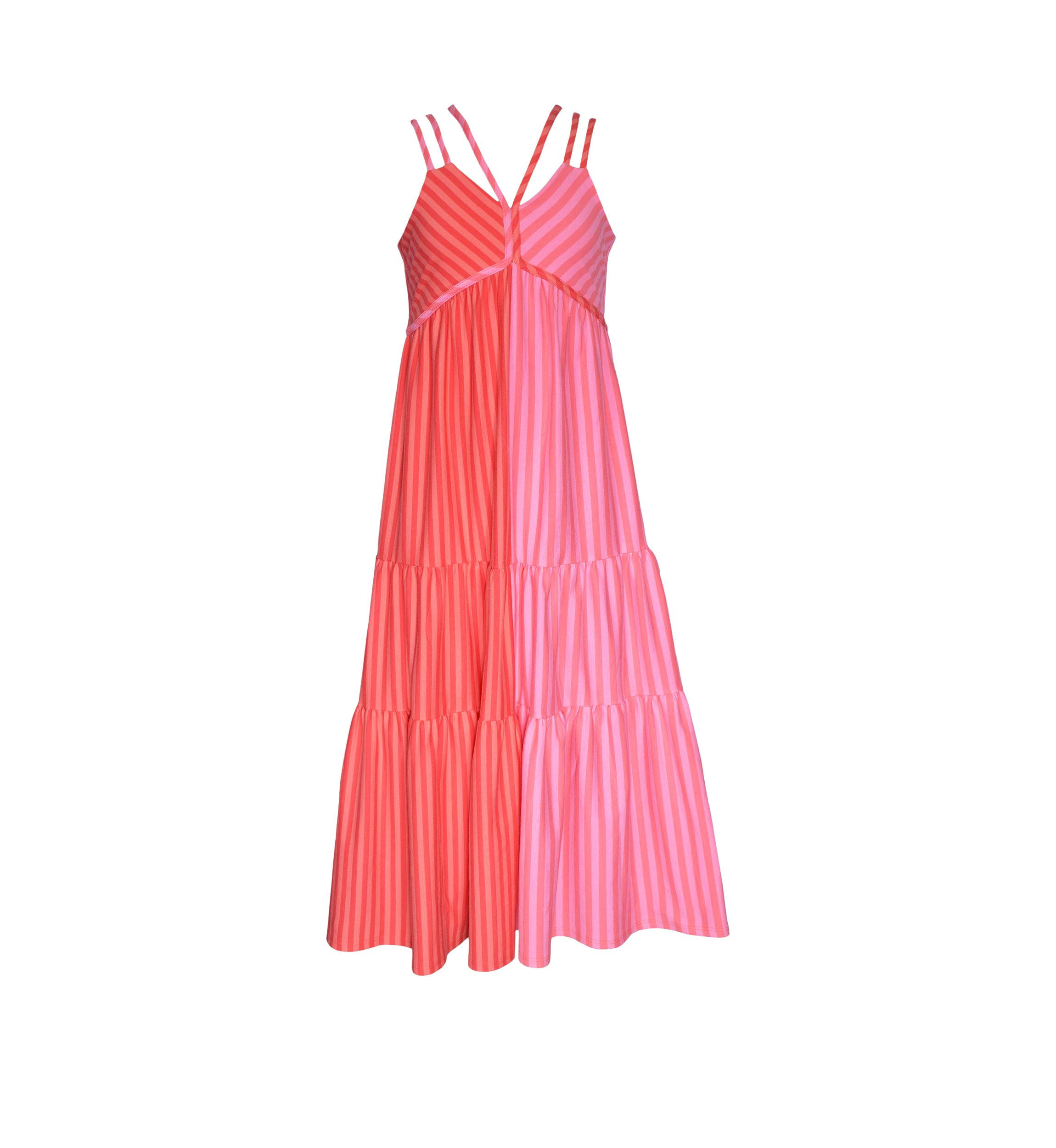Girls 7-16 Striped Color Blocked Dress