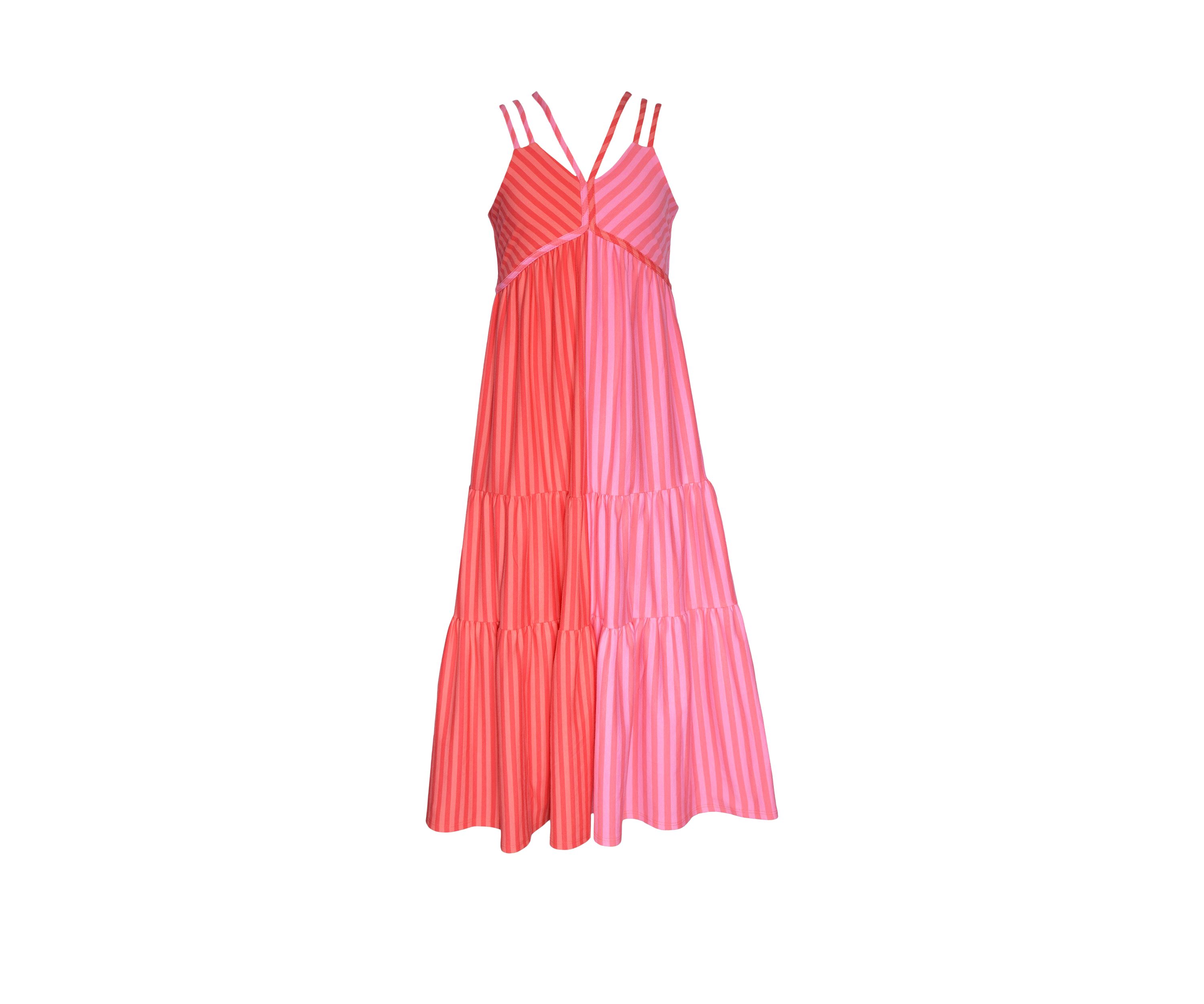 Girls 7-16 Striped Color Blocked Dress