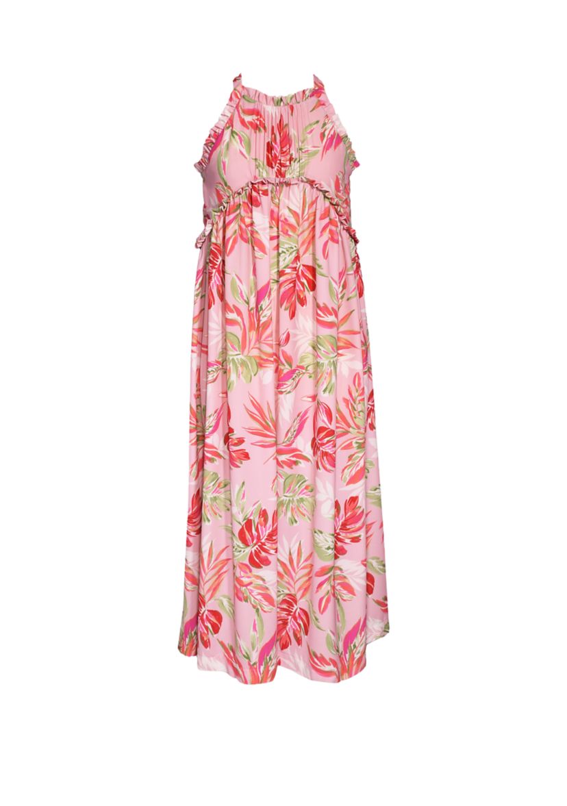 Girls 7-16 Palm Printed Maxi Dress