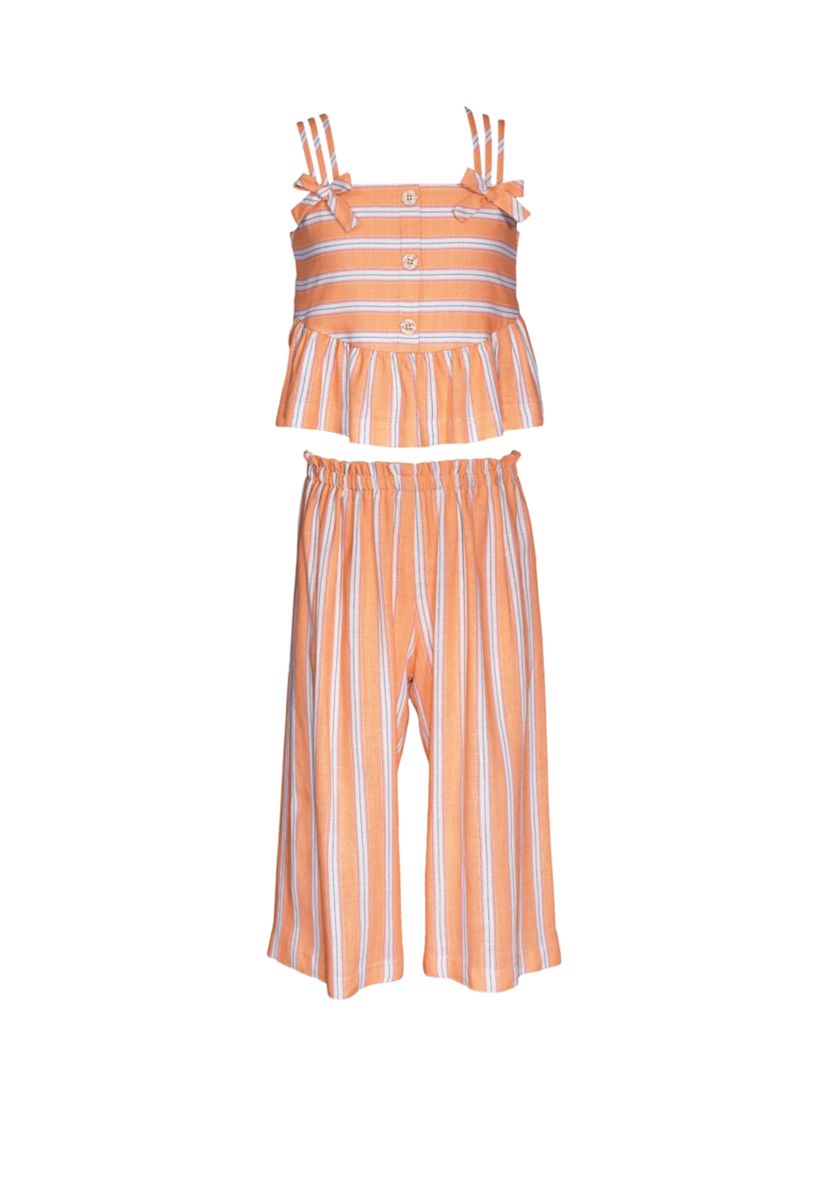 Girls 7-16 Striped Top and Pants Set
