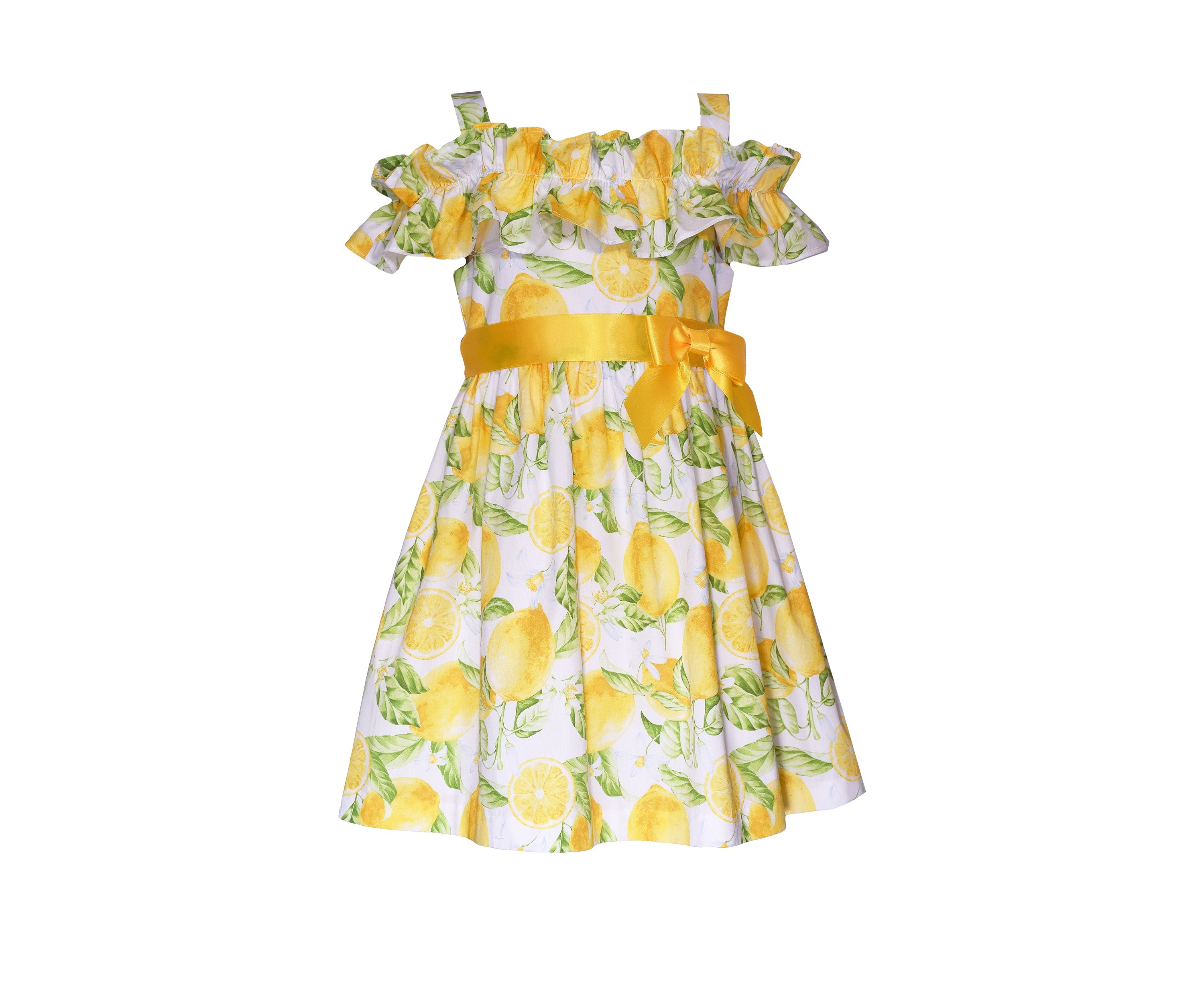 Girls 7-16 Lemon Print Dress