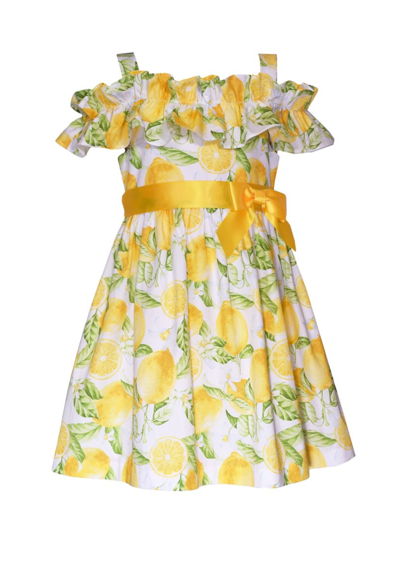 Girls 7-16 Lemon Print Dress