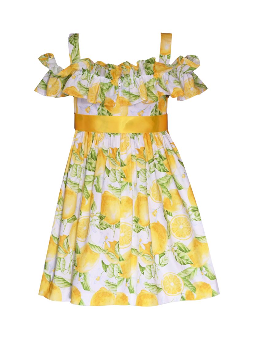 Girls 7-16 Lemon Print Dress