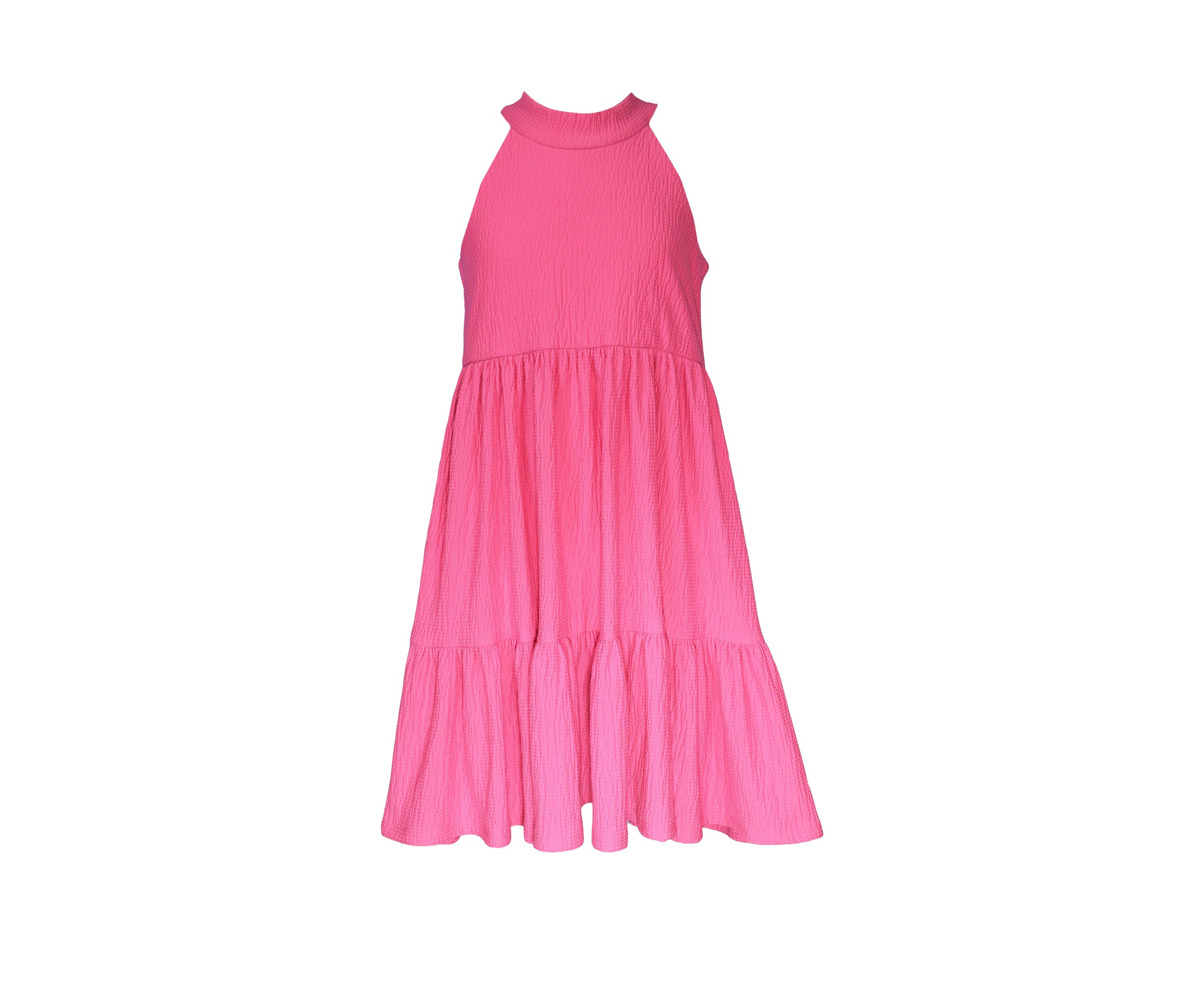 Girls 7-16 Sleeveless Halter Solid Dress