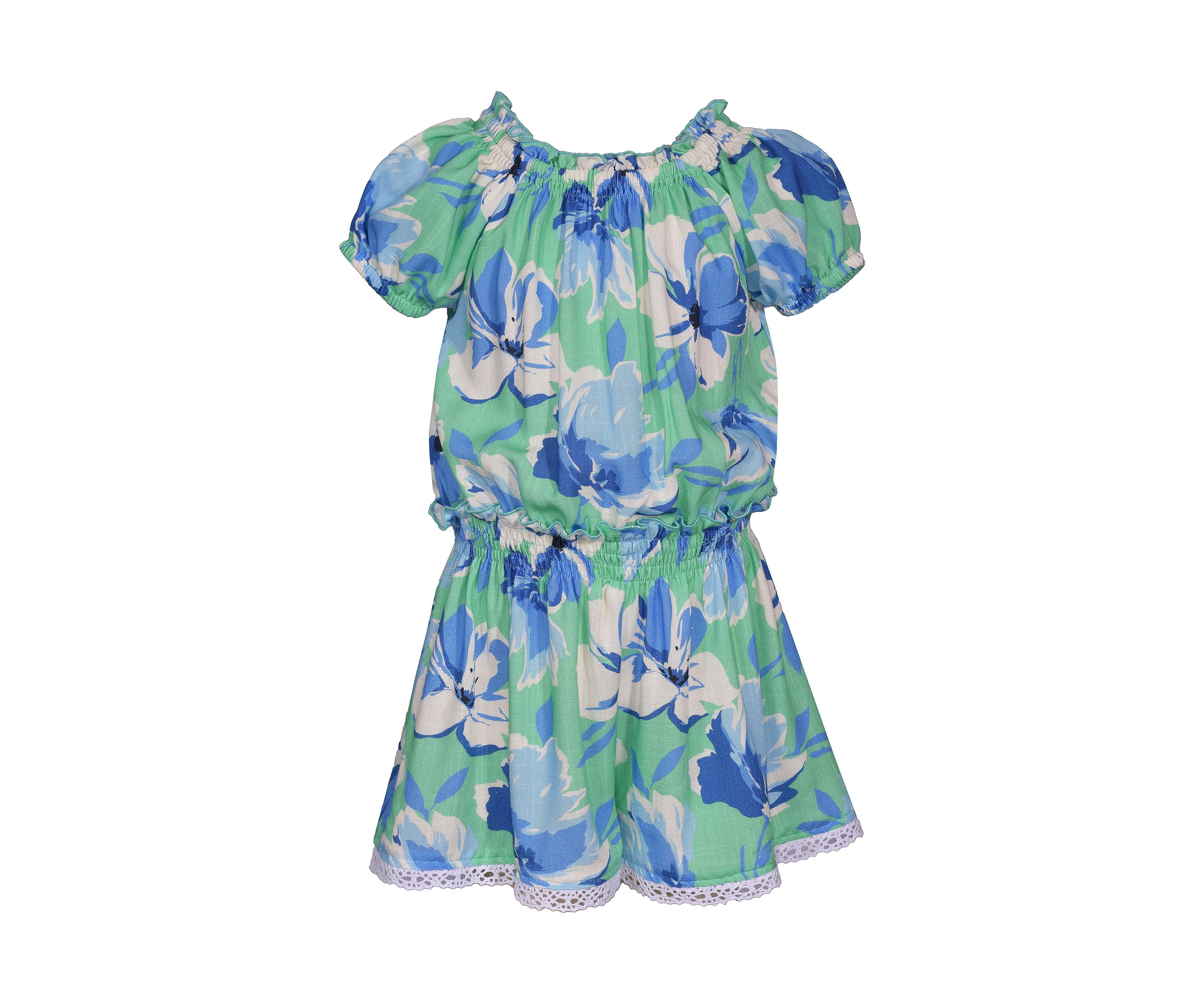 Girls 7-16  Tropical Printed Romper 