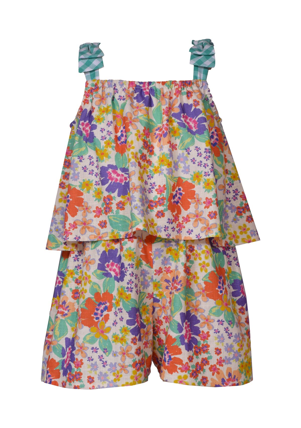 Girls 7-16 Gauze Popover Printed Romper