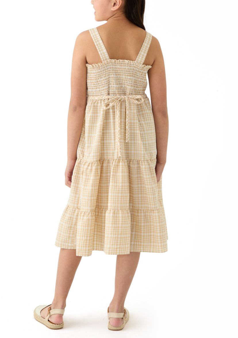 Girls 7-16 Check Bow Midi Dress