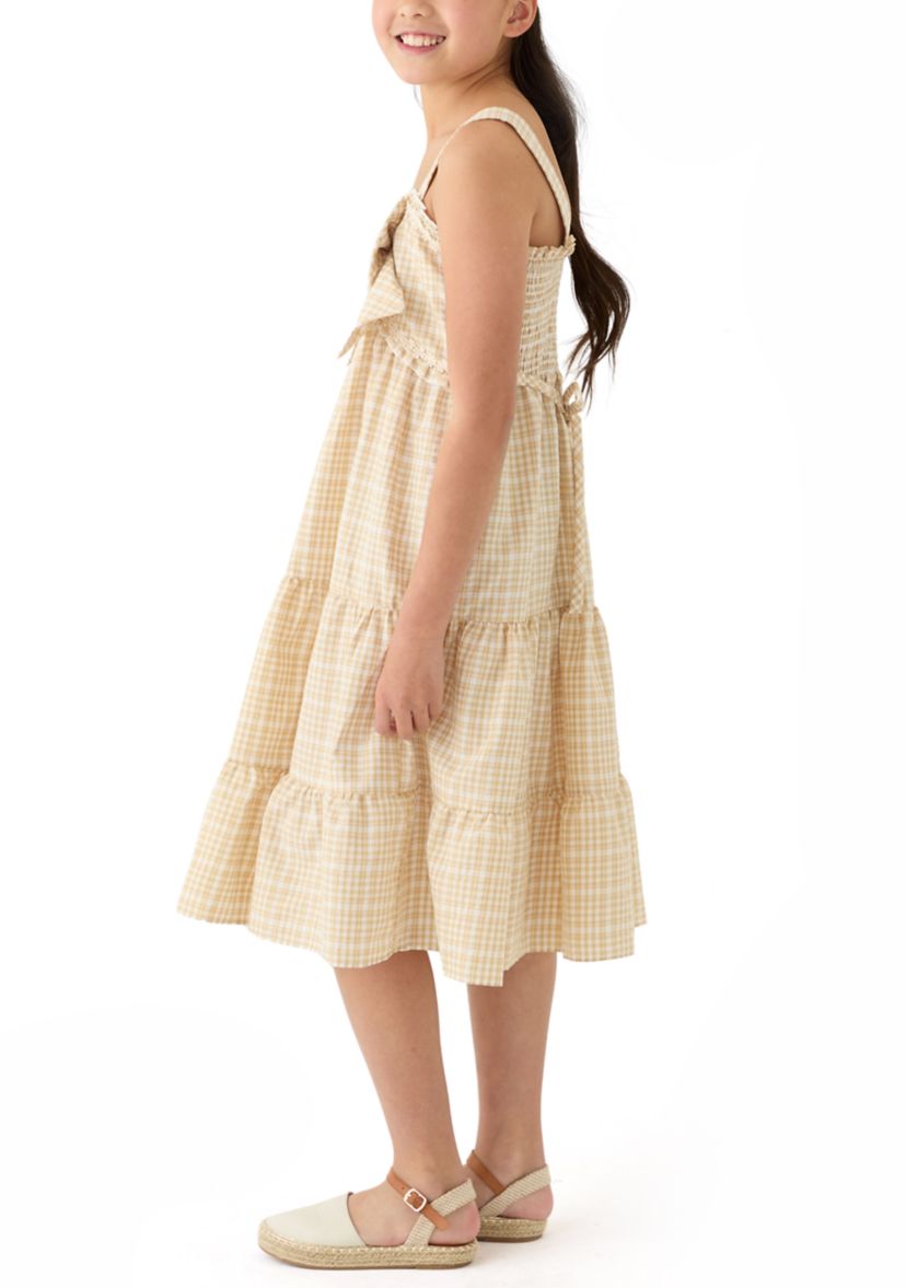 Girls 7-16 Check Bow Midi Dress