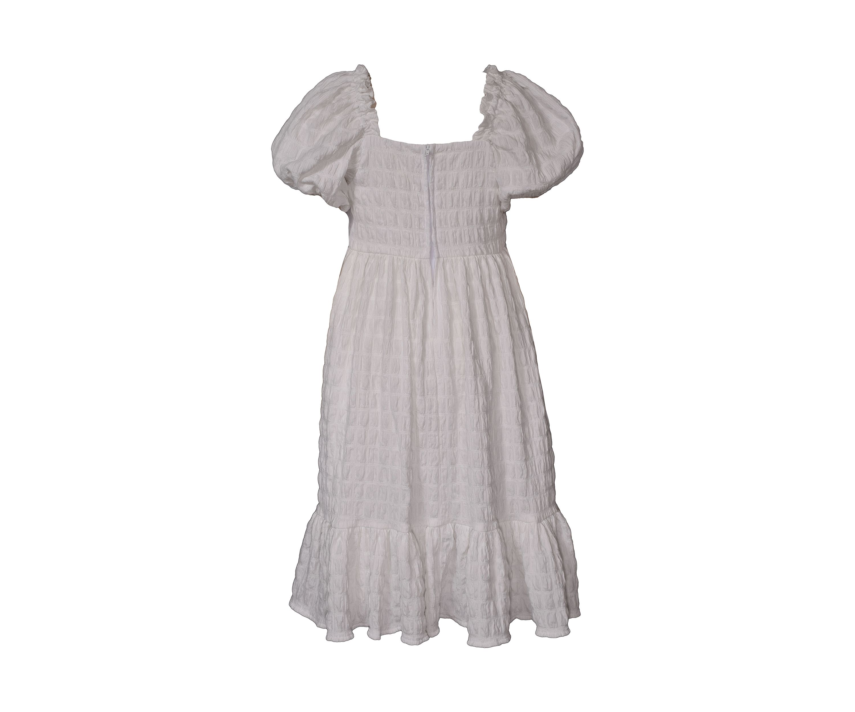 Girls 7-16 Smocked Puff Sleeve Dress