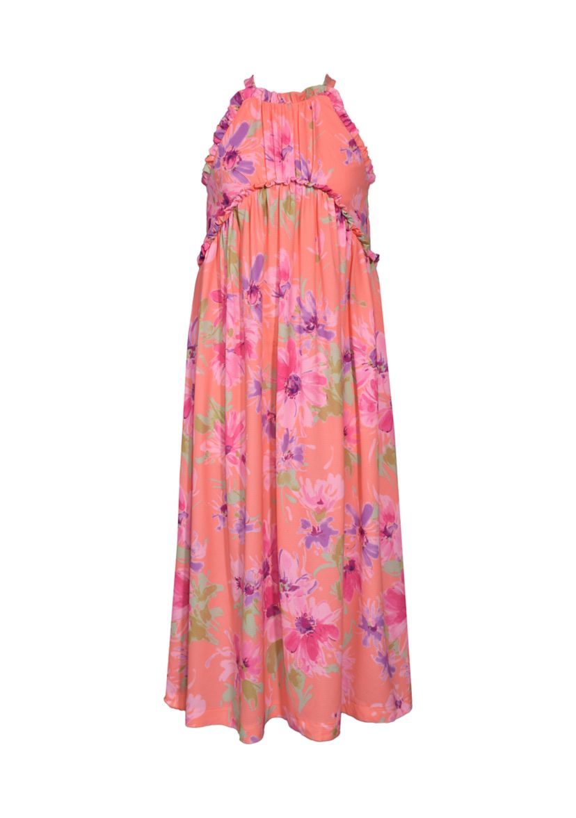 Girls 7-16 Sleeveless Printed Maxi Dress