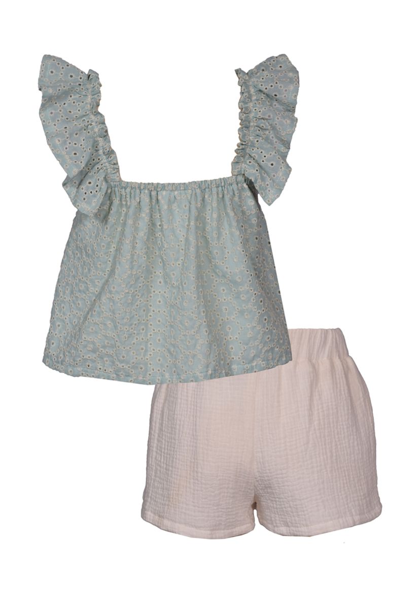 Girls 7-16 Lace Trim Set 