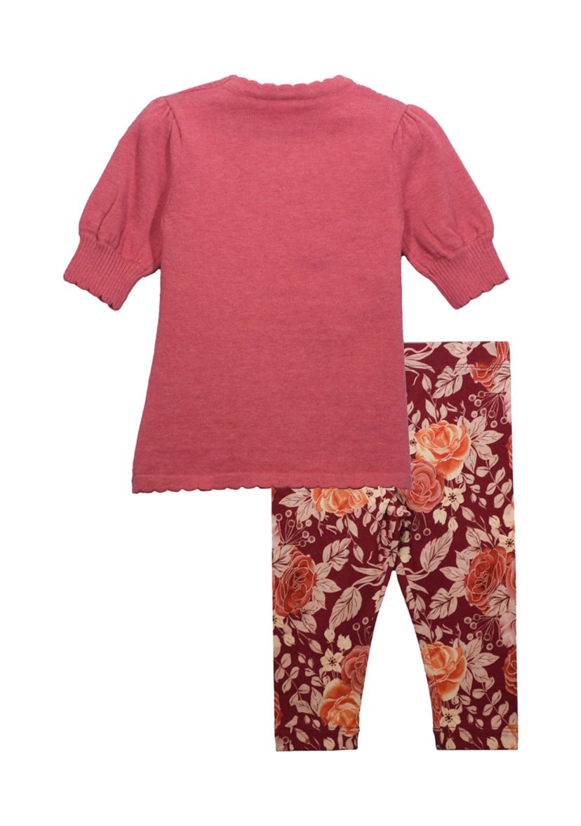Girls 4-6x Puff Sweater Set