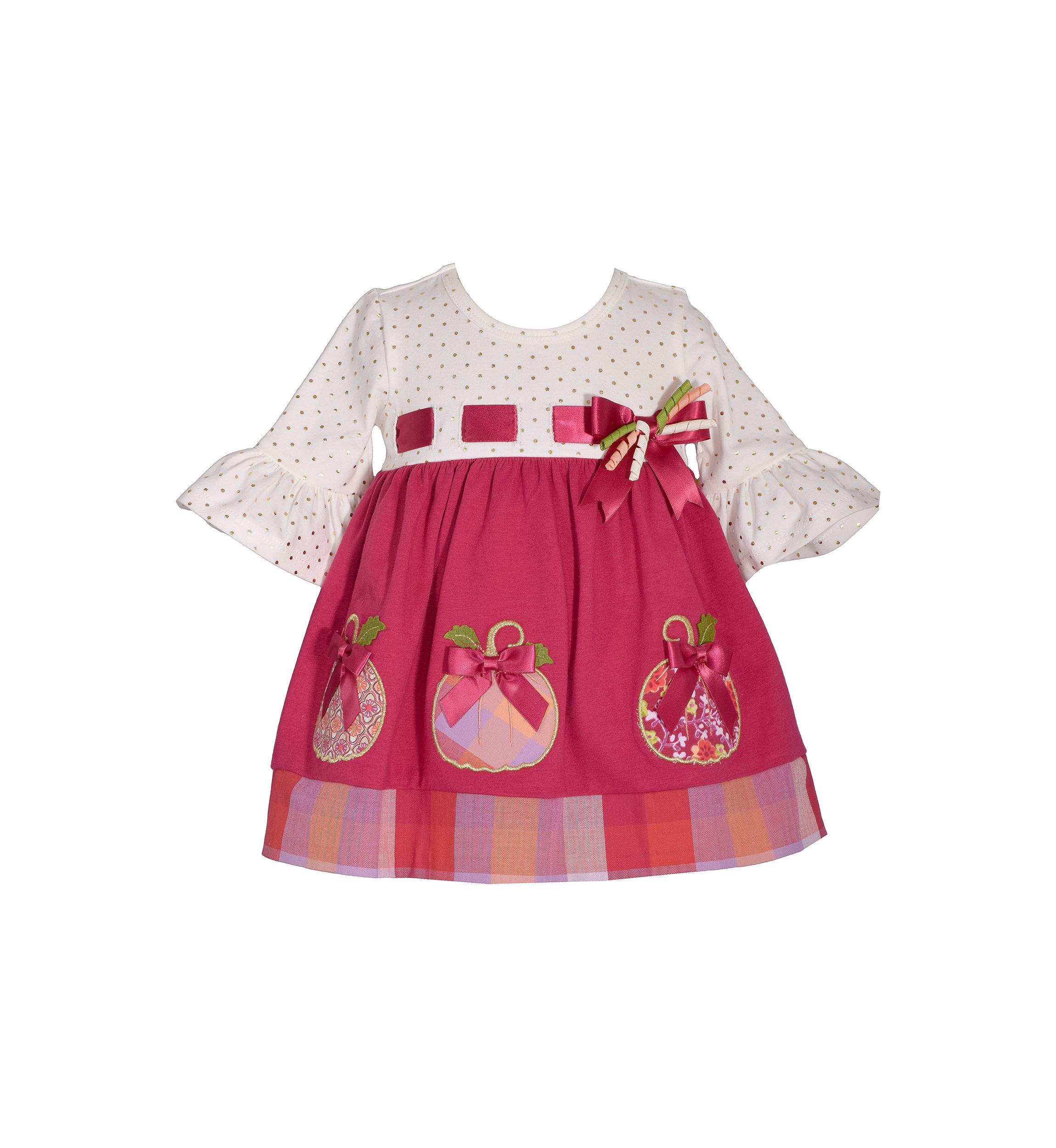 Girls 4-6x Bell Sleeve Foil Print Dress