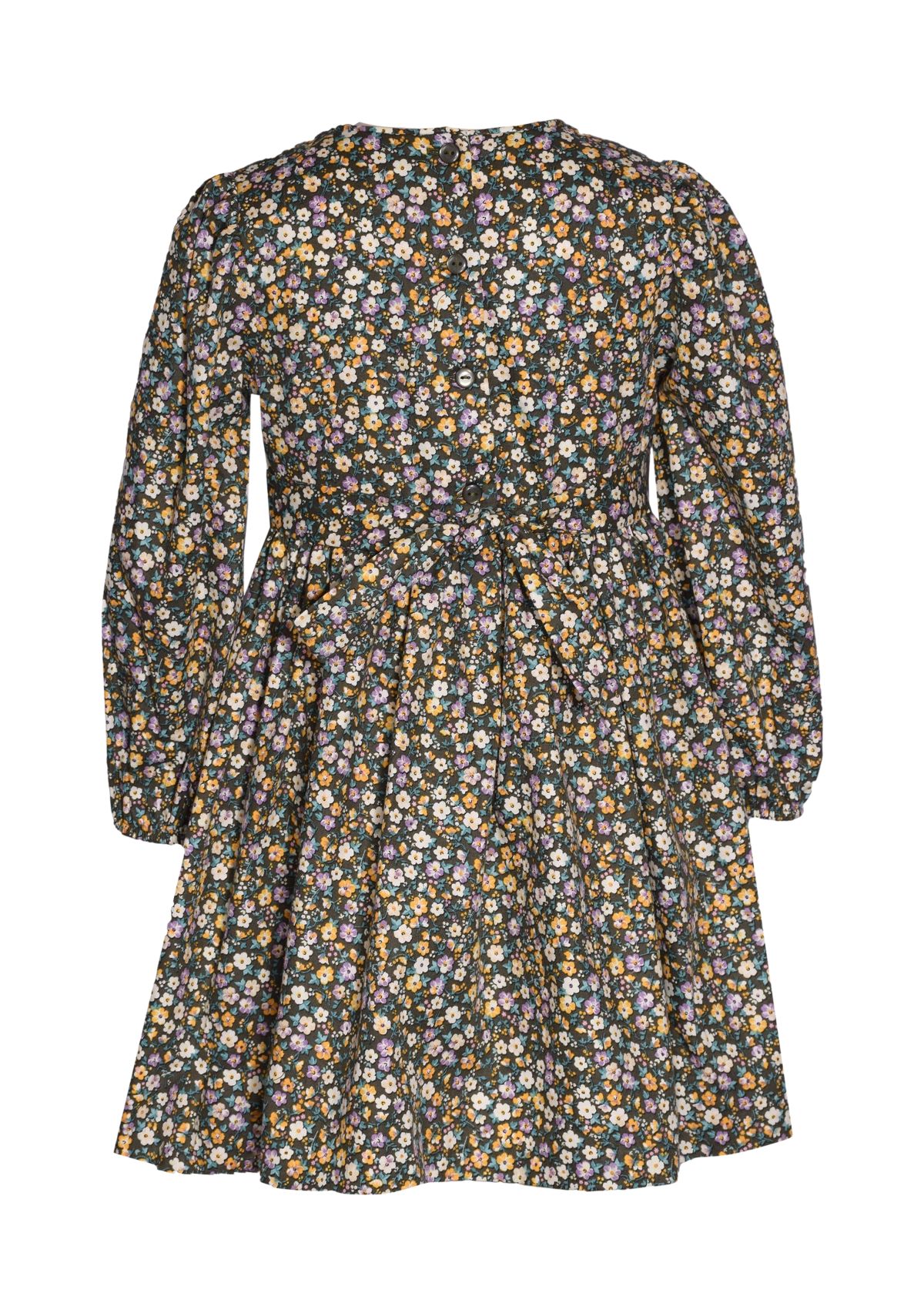 Girls 4-6x Floral Twill Smocked Dress
