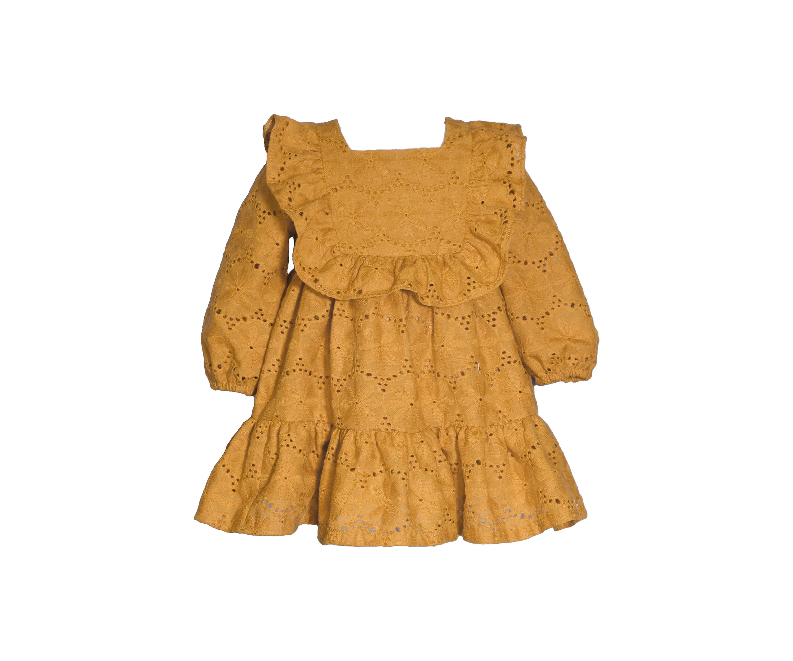 Girls 4-6x Eyelet Bib Front Dress