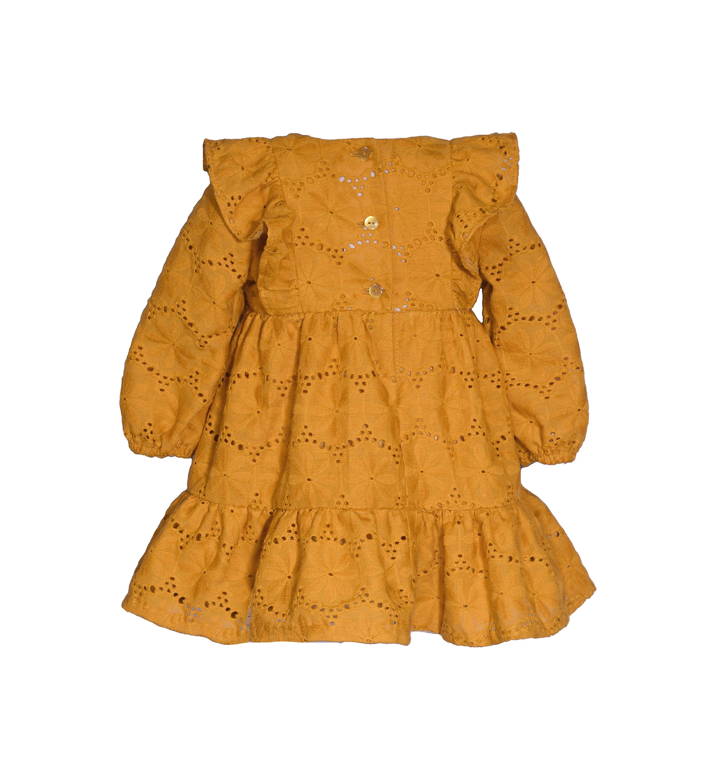 Girls 4-6x Eyelet Bib Front Dress