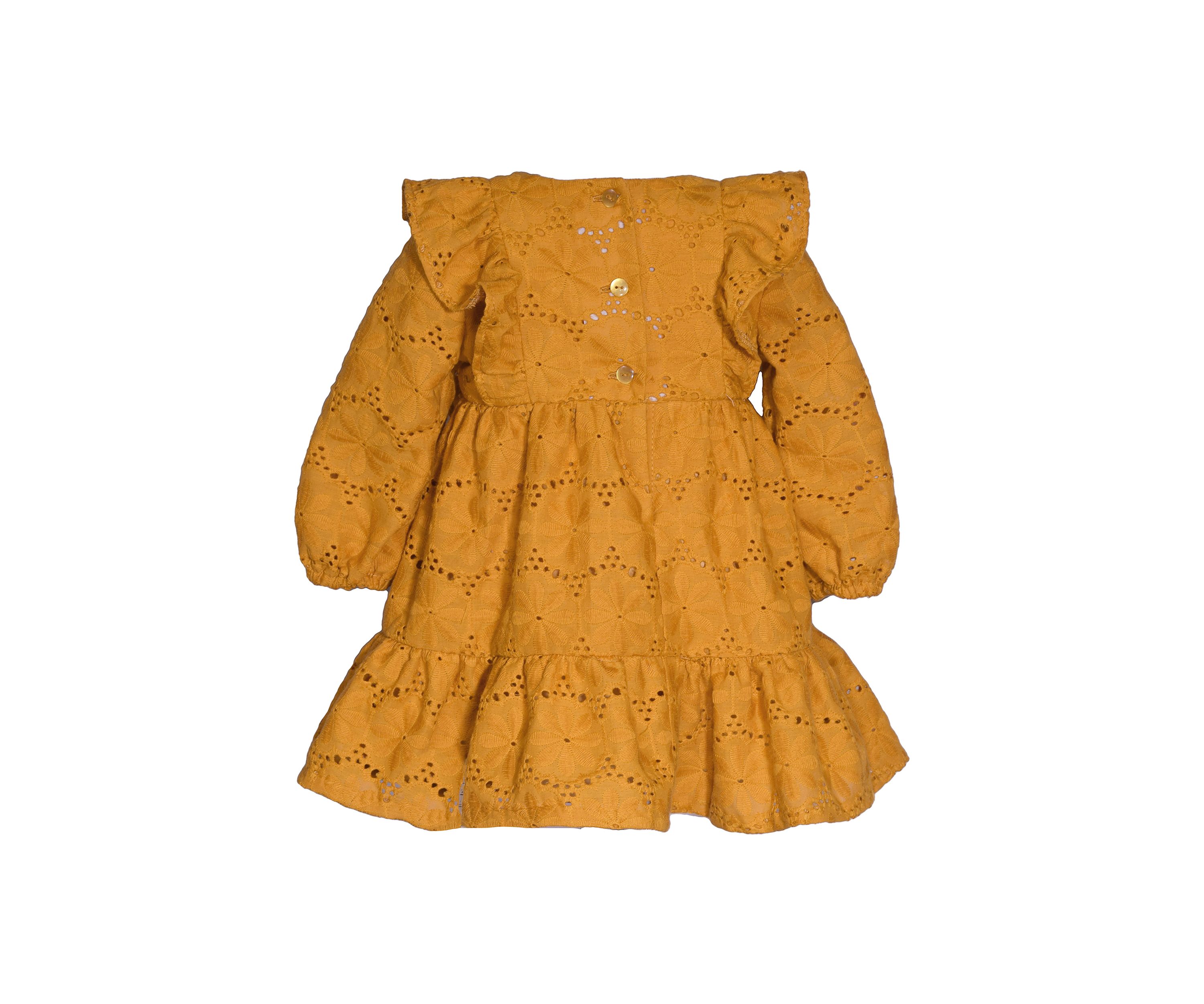 Girls 4-6x Eyelet Bib Front Dress