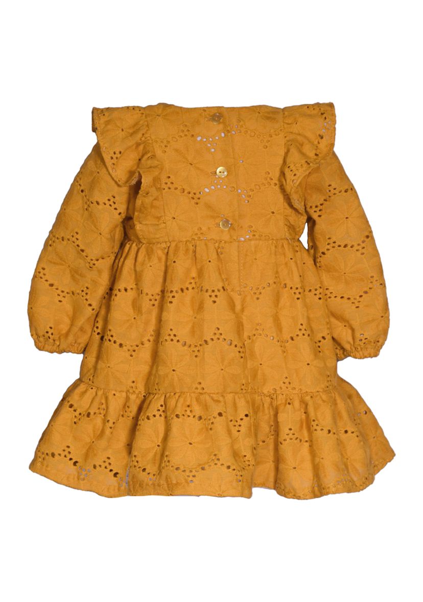 Girls 4-6x Eyelet Bib Front Dress