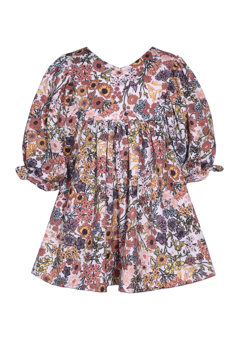 Girls 4-6x Floral Printed Knit Dress