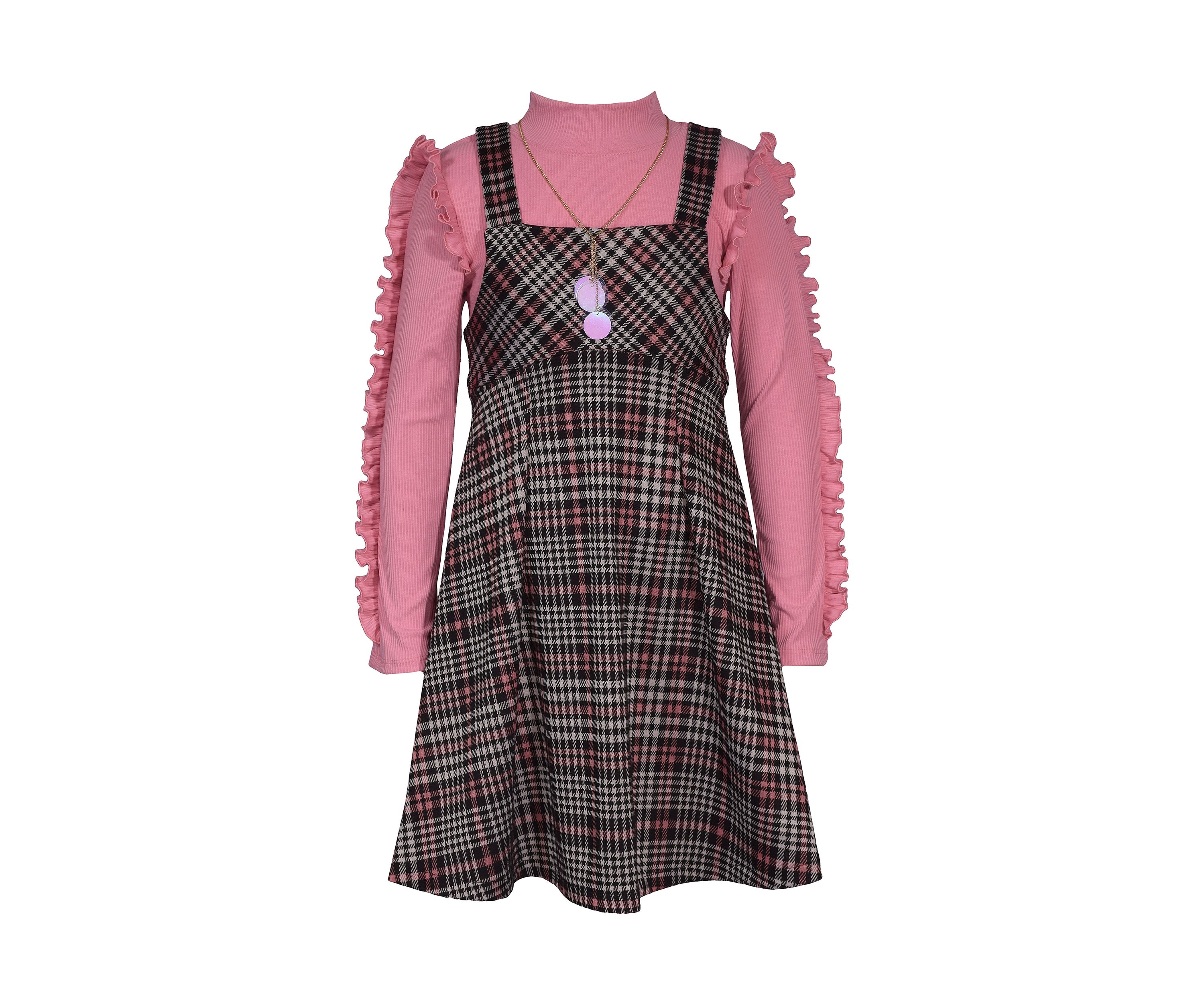 Girls 4-6x Ruffle Printed Jumper Dress