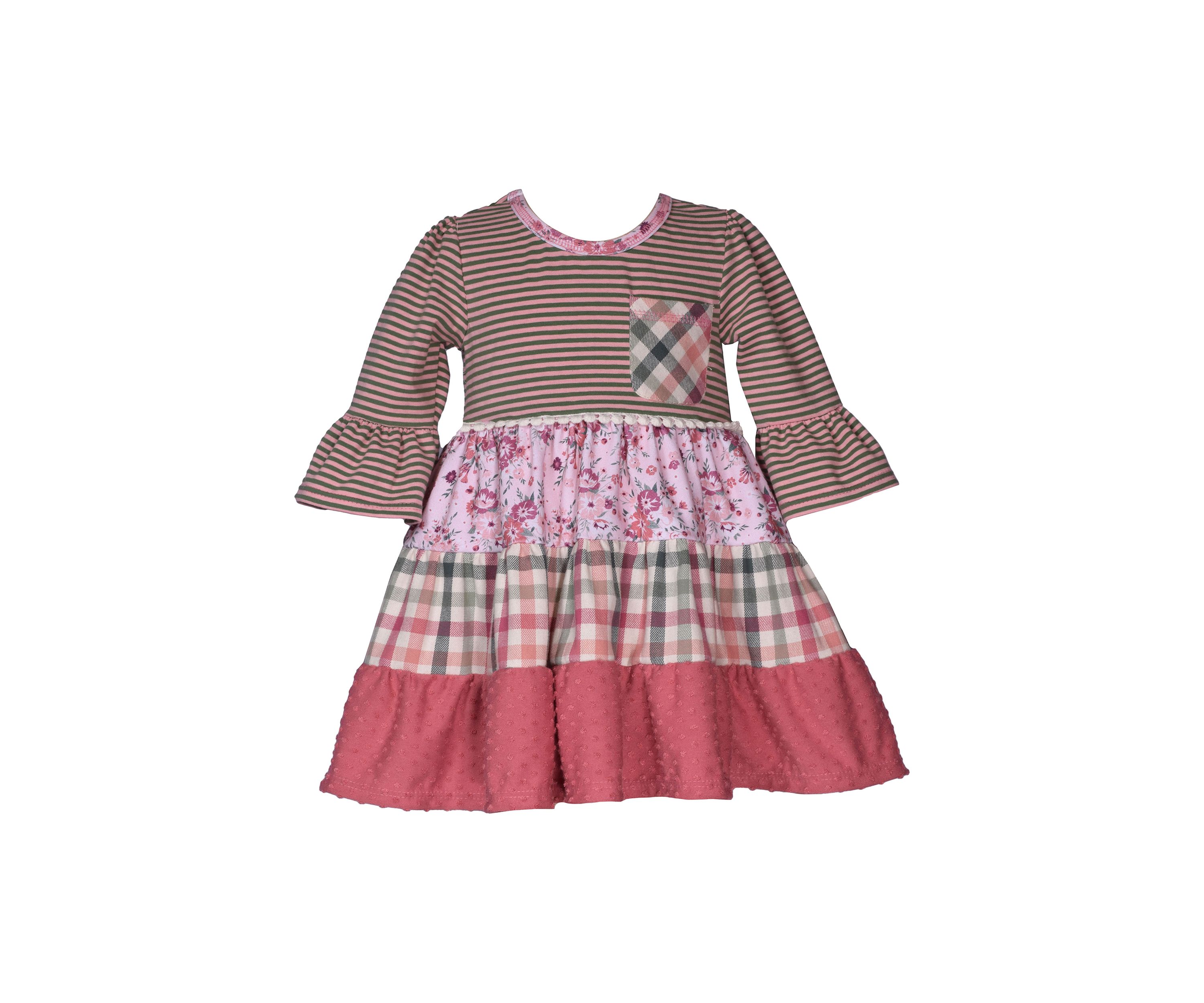 Girls 4-6x Mash Up Printed Dress