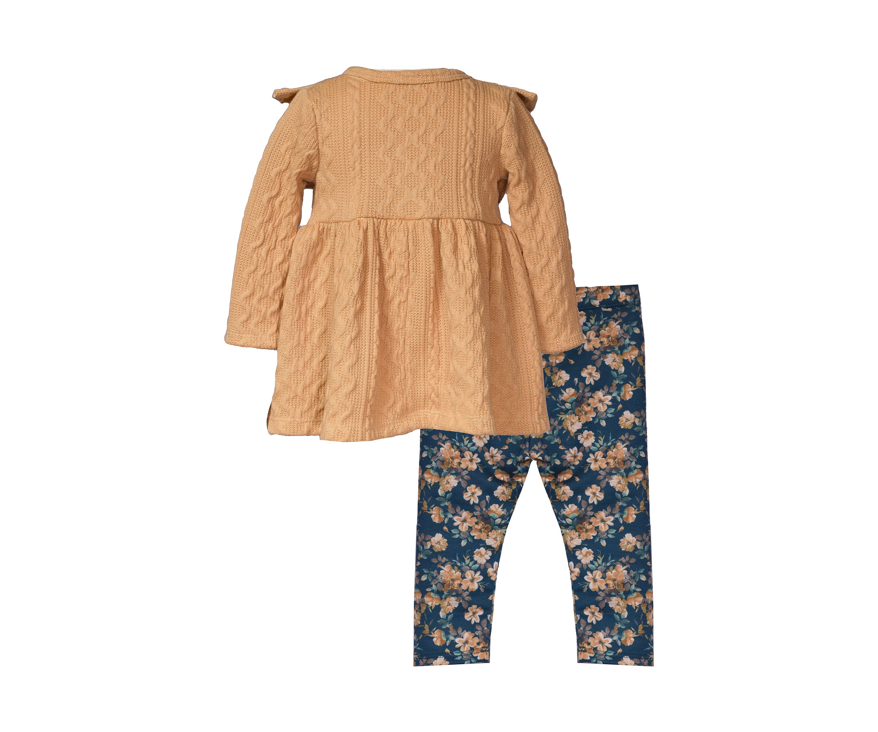 Girls 4-6x Pinafore Top and Printed Leggings Set