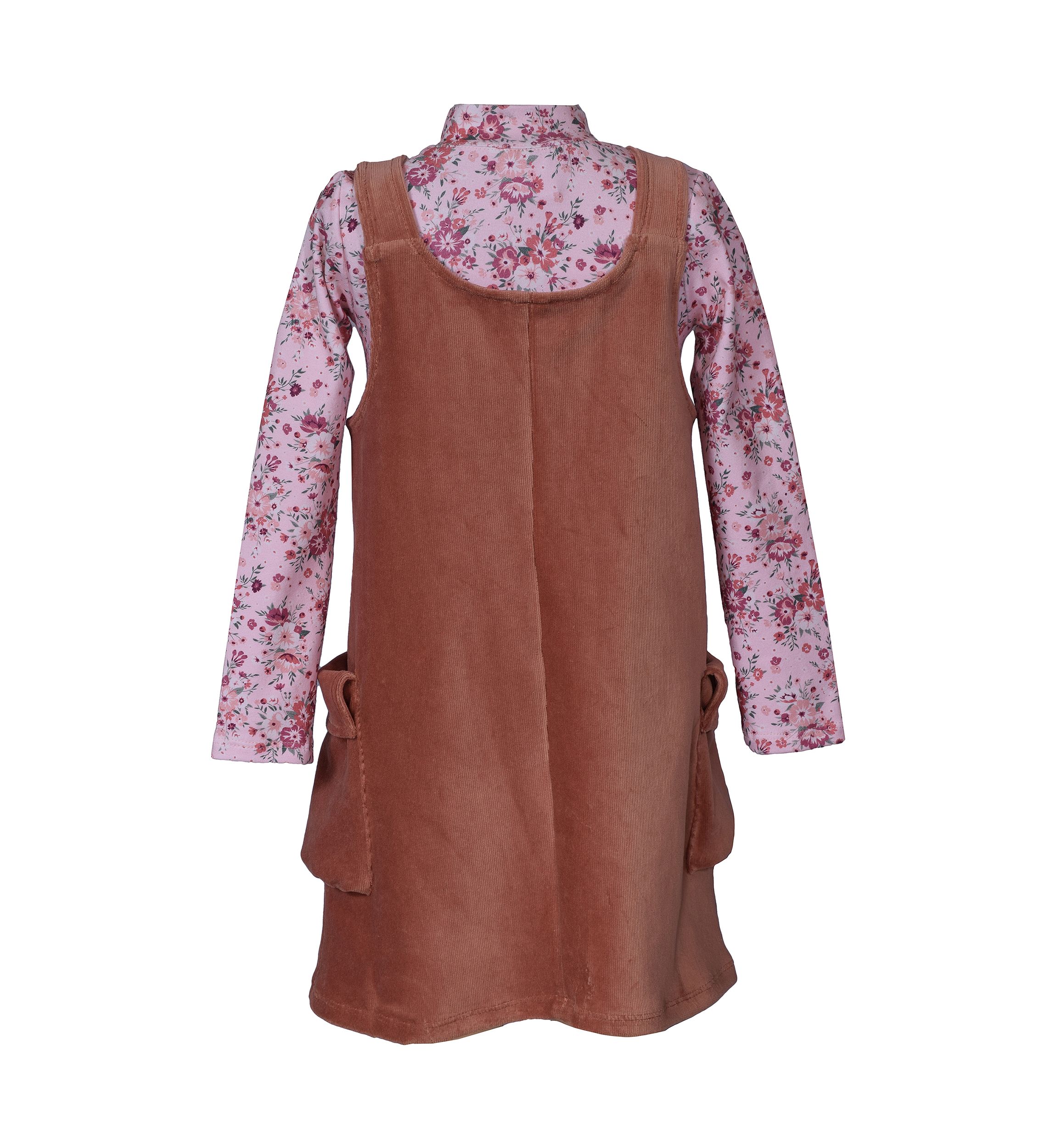 Girls 4-6x Knit Jumper Dress with Printed Top