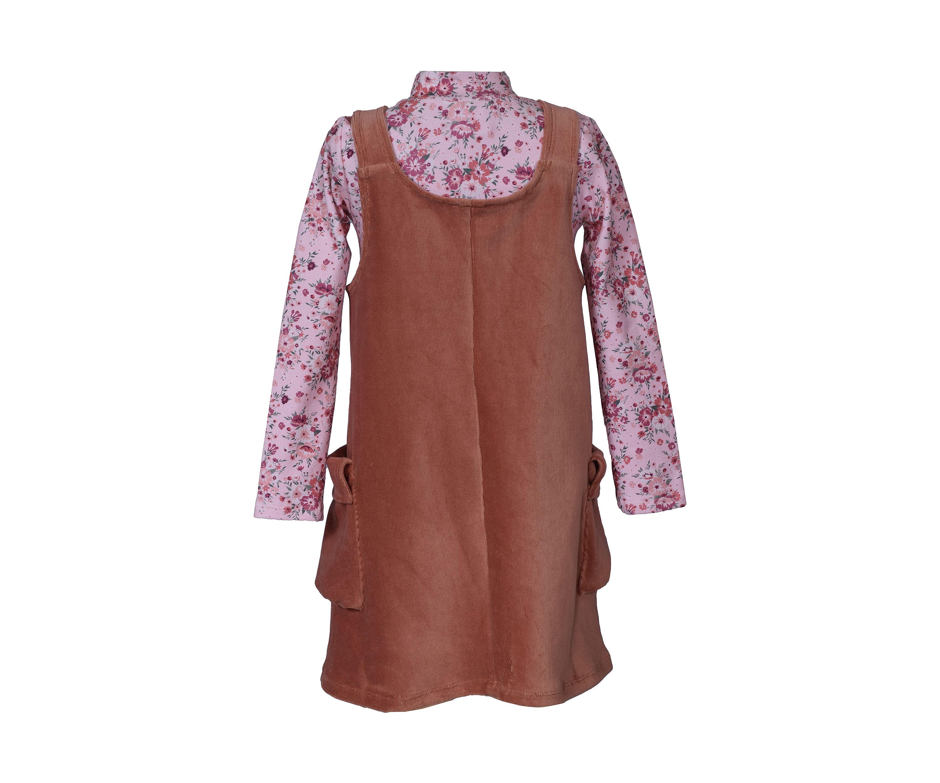 Girls 4-6x Knit Jumper Dress with Printed Top