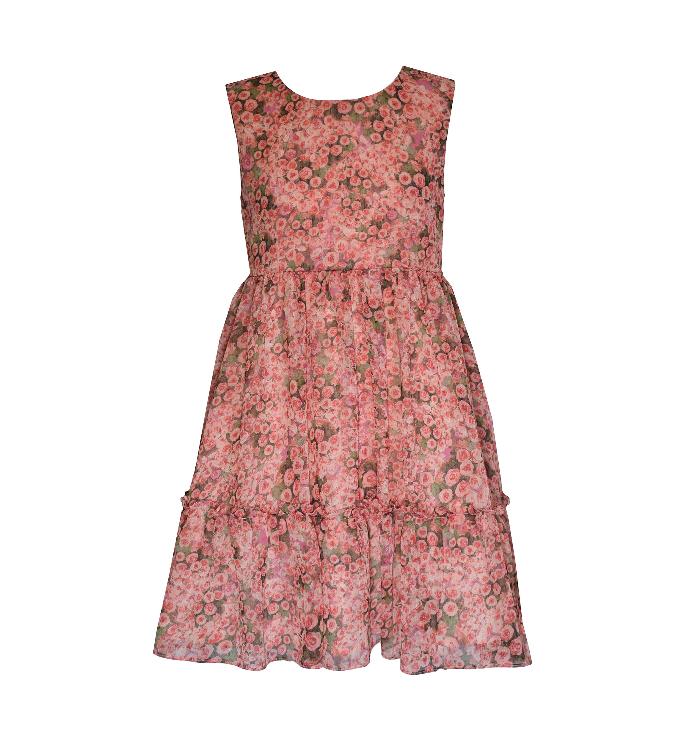  Girls 4-6x Floral Dress and Solid Cardigan Set