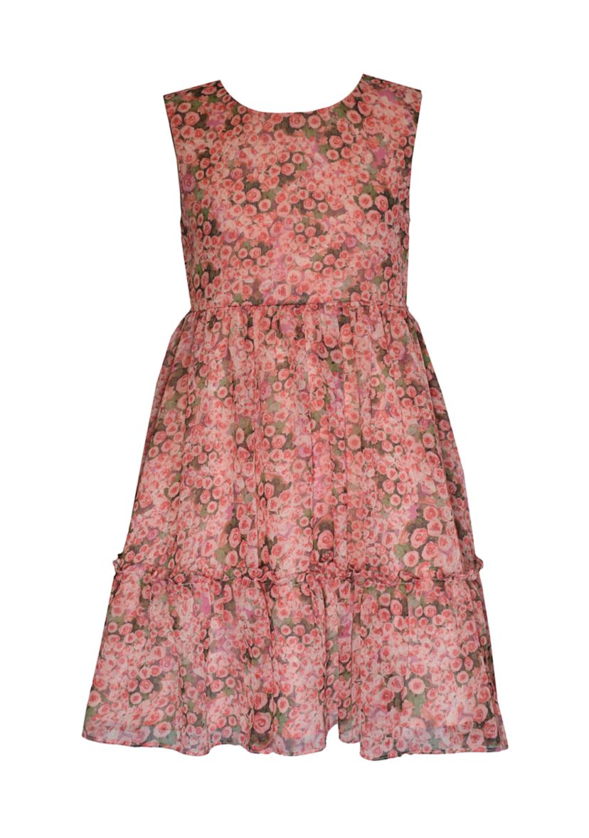  Girls 4-6x Floral Dress and Solid Cardigan Set