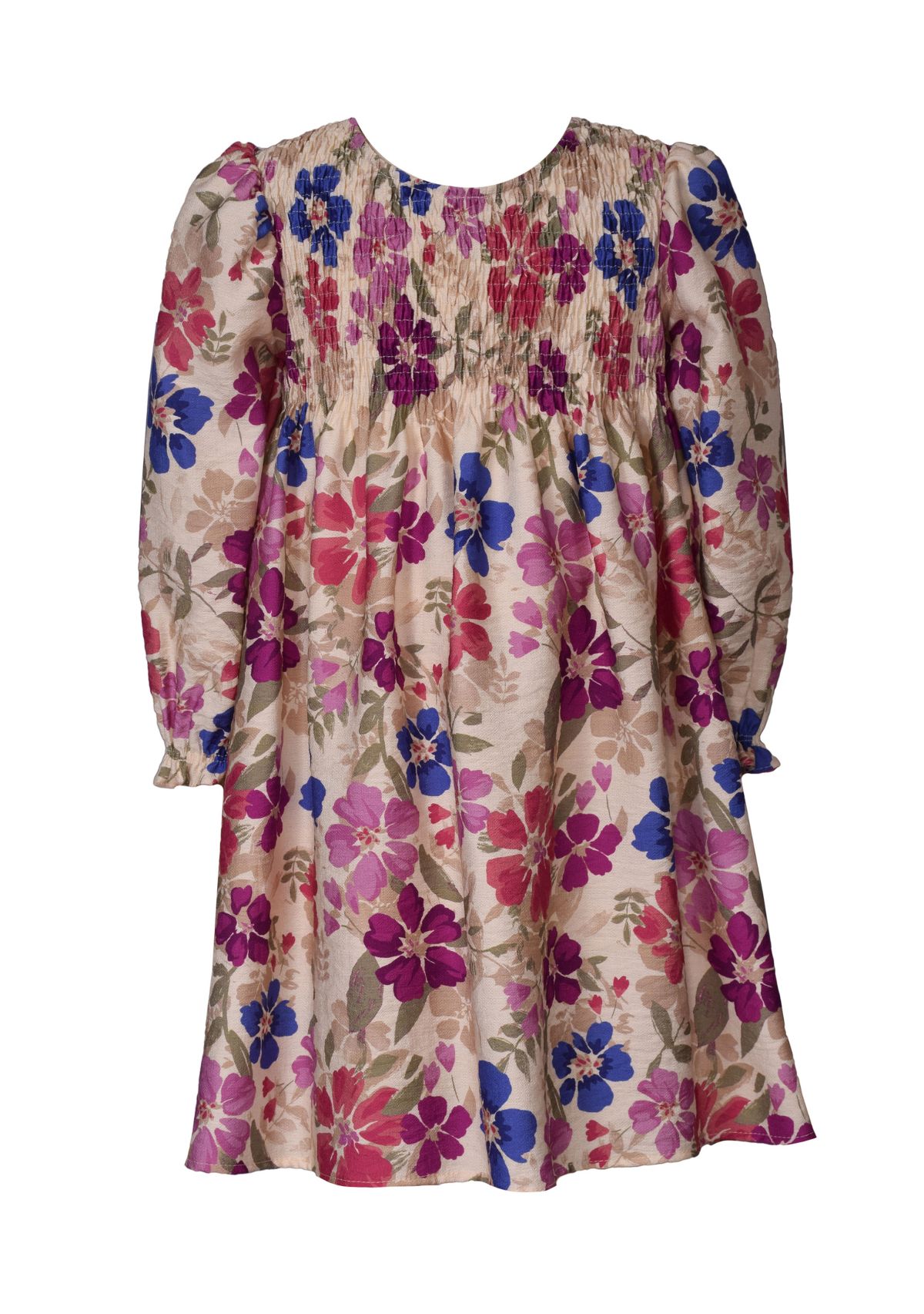 Girls 4-6x Floral Smock Top Dress