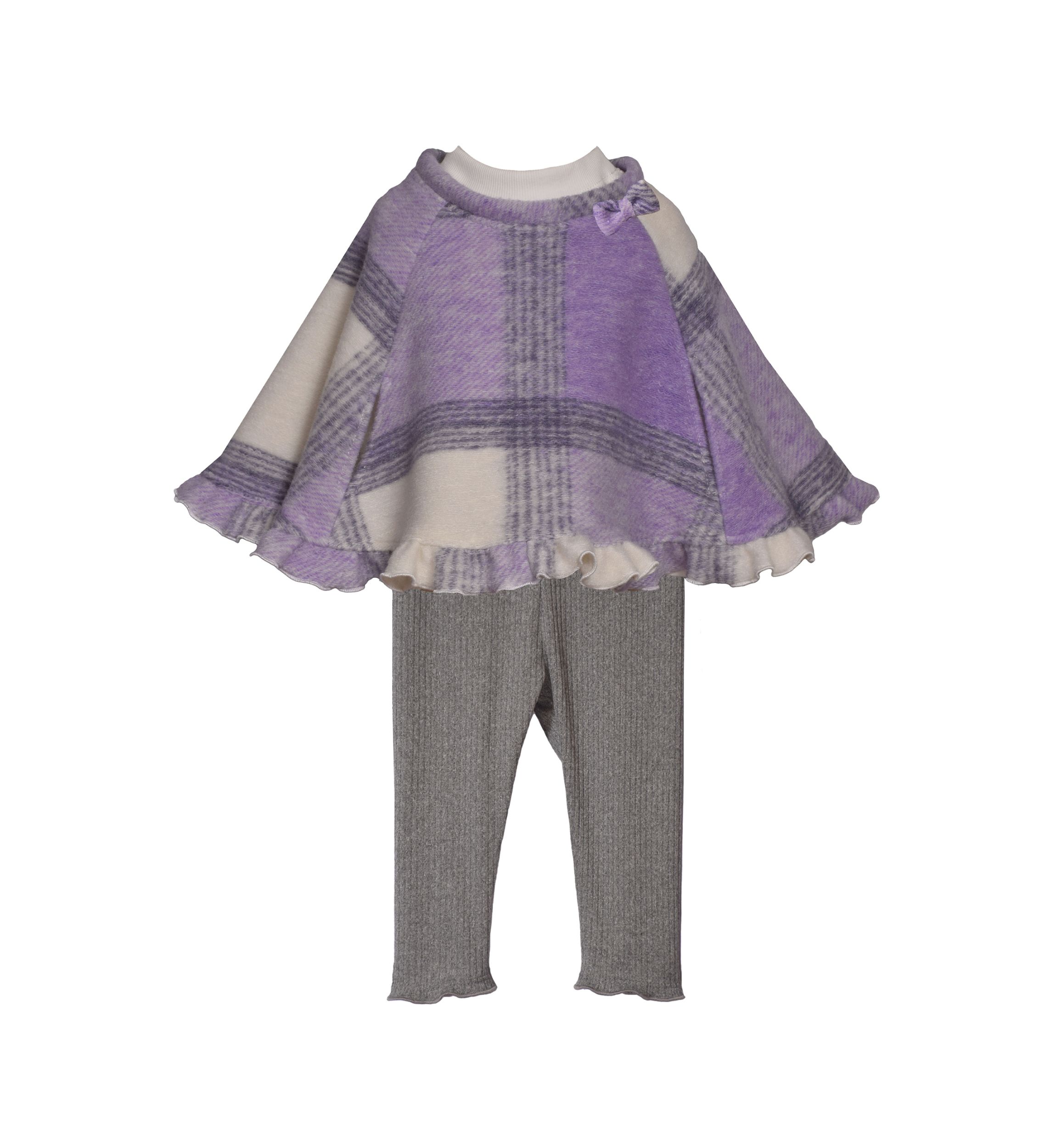 Girls 4-6x Printed Poncho and Leggings Set